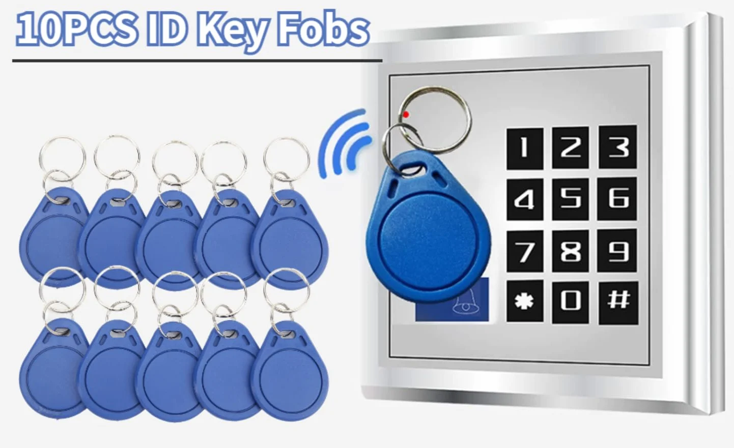 NFC Tag Card RFID 125 kHz zbliżeniowa karta identyfikacyjna niebieska 40 szt.