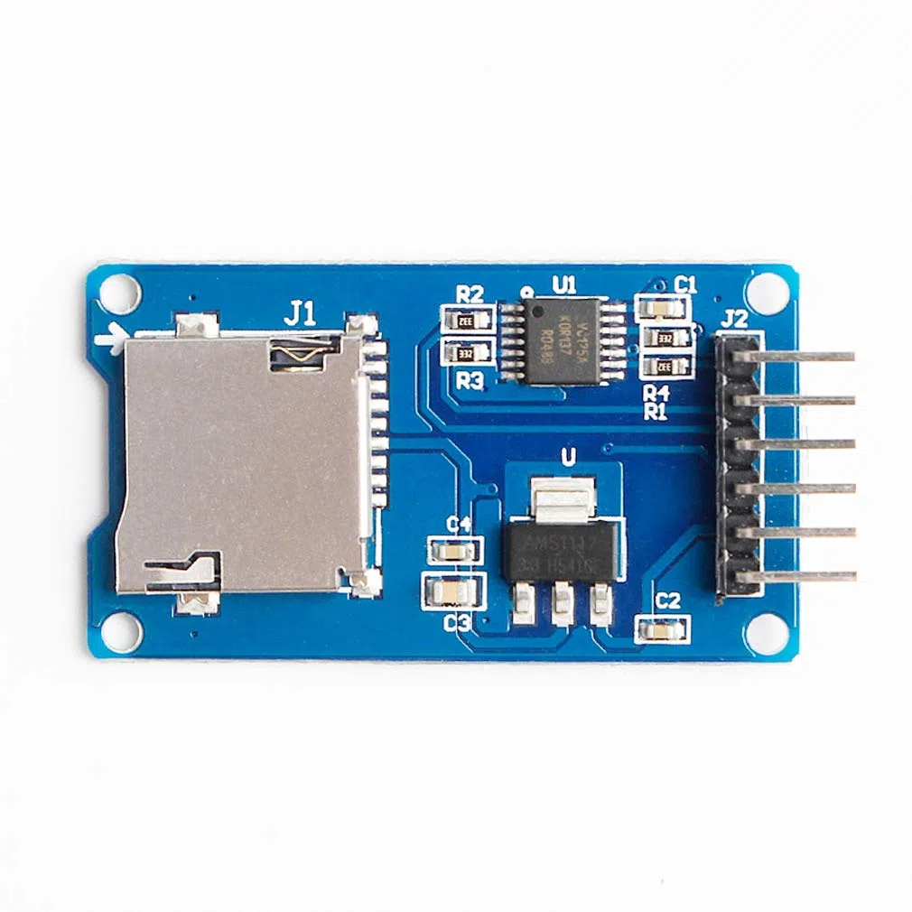 Hailege Moduł czytnika kart Micro SD TF Adater 6-pinowy moduł sterownika interfejsu SPI z konwersją poziomu chipa dla Arduino UNO R3 MEGA 2560 Due