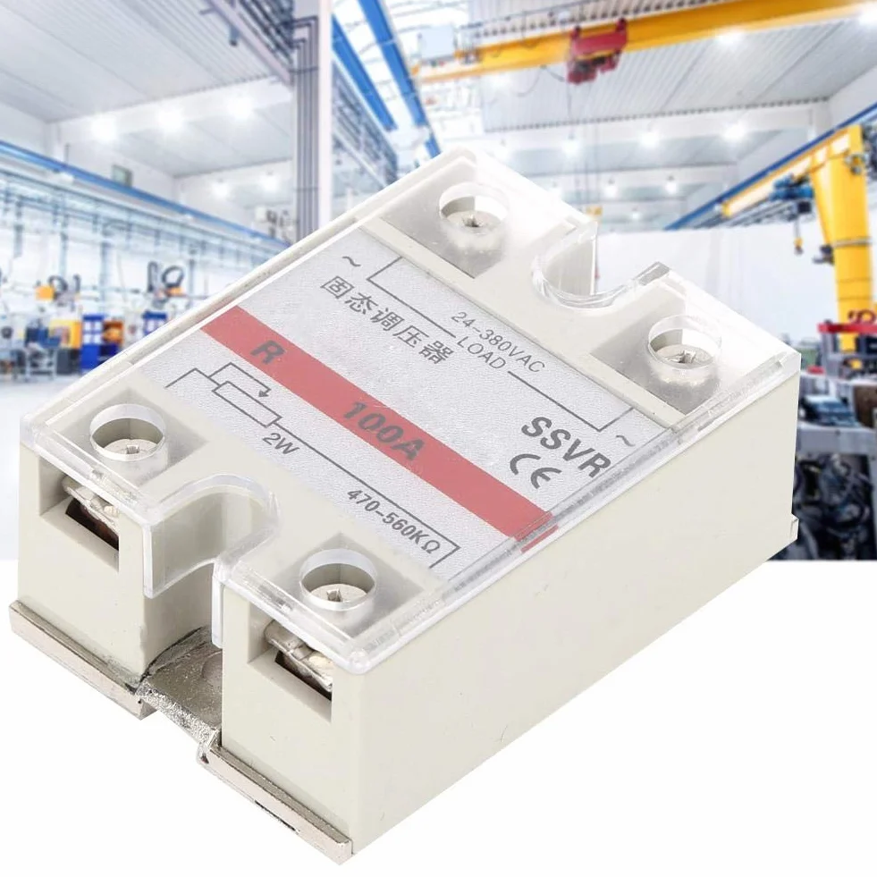 Regulator napięcia półprzewodnikowego, SSVR-100-VA niskoczęstotliwościowy przekaźnik półprzewodnikowy 24-380VAC instalacja śrub 100A 470-560KΩ/moduł 2W