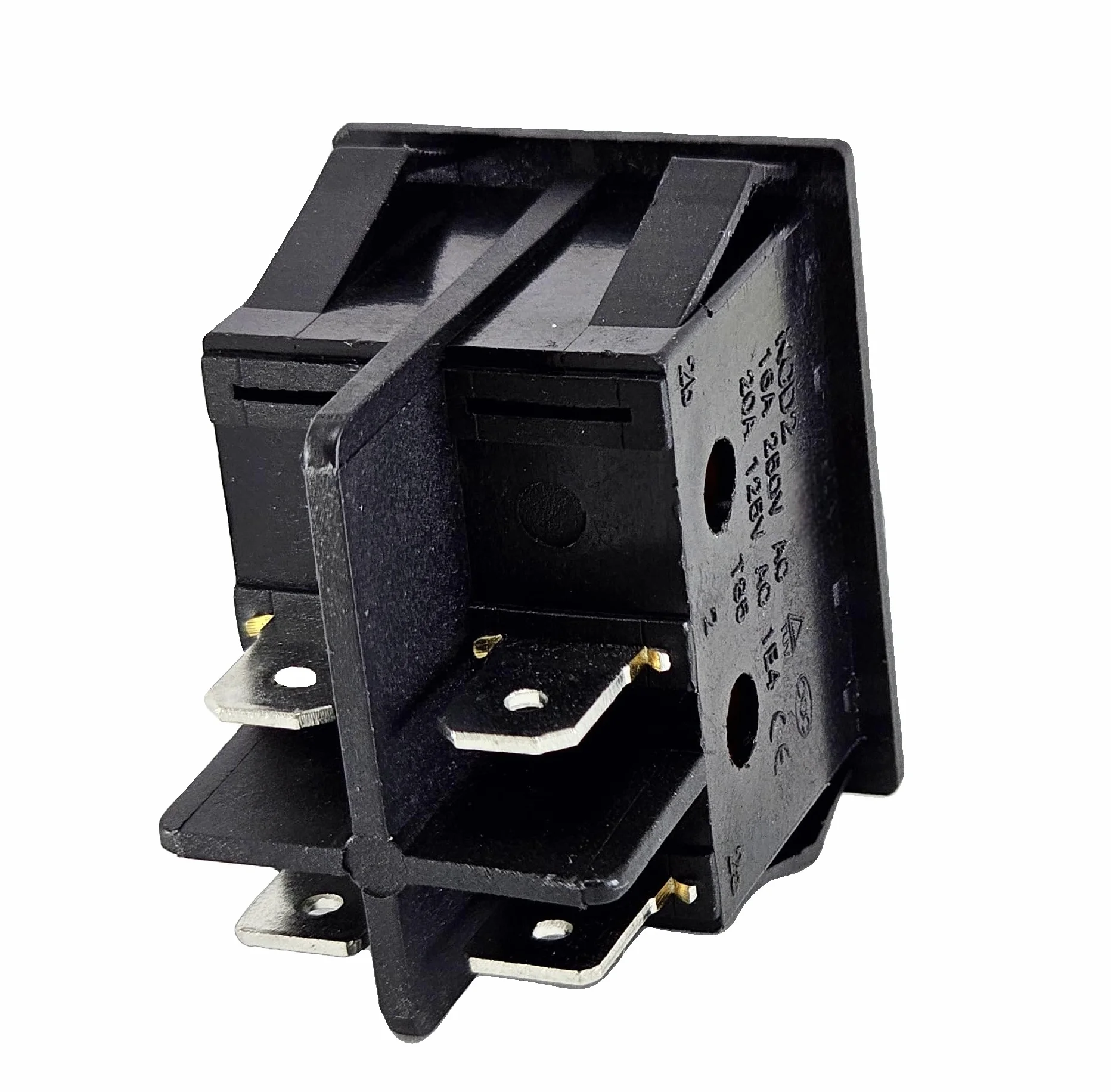 Włącznik kołyskowy 2-biegunowy 4-pin 16A 250V 28,5x21,9mm zielony z oświetleniem