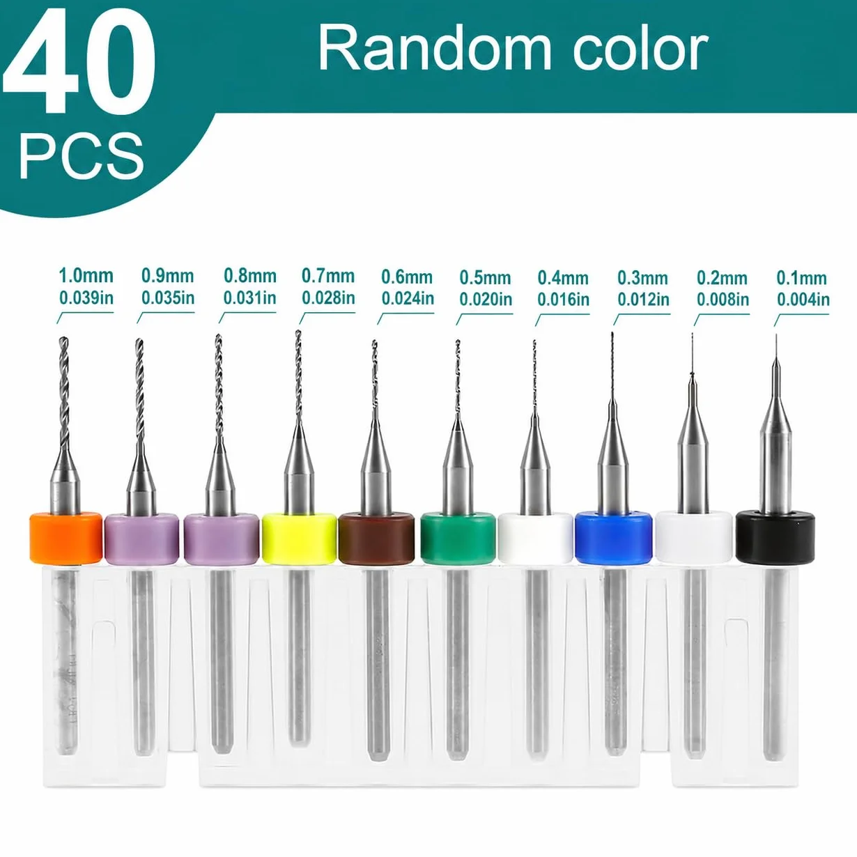 Zestaw mikrowierteł do PCB, 0,1 mm - 1,0 mm, spirala z trzpieniem, stal wolframowa, płytka drukowana, płytka drukowana, flet, frezy CNC do drukowania, szorstkiego kamienia, biżuterii, grawerowania CNC