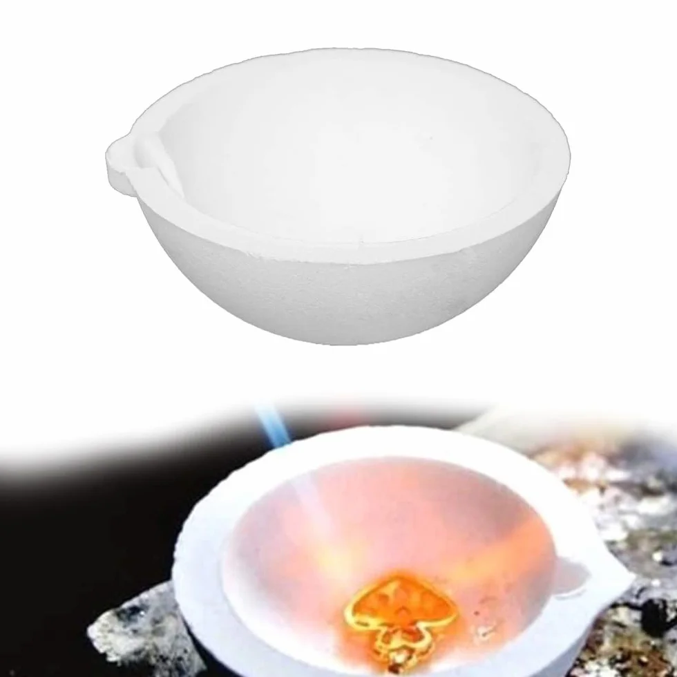 wysokotemperaturowe kwarcowe tygle krzemionkowe do topienia 1500 g