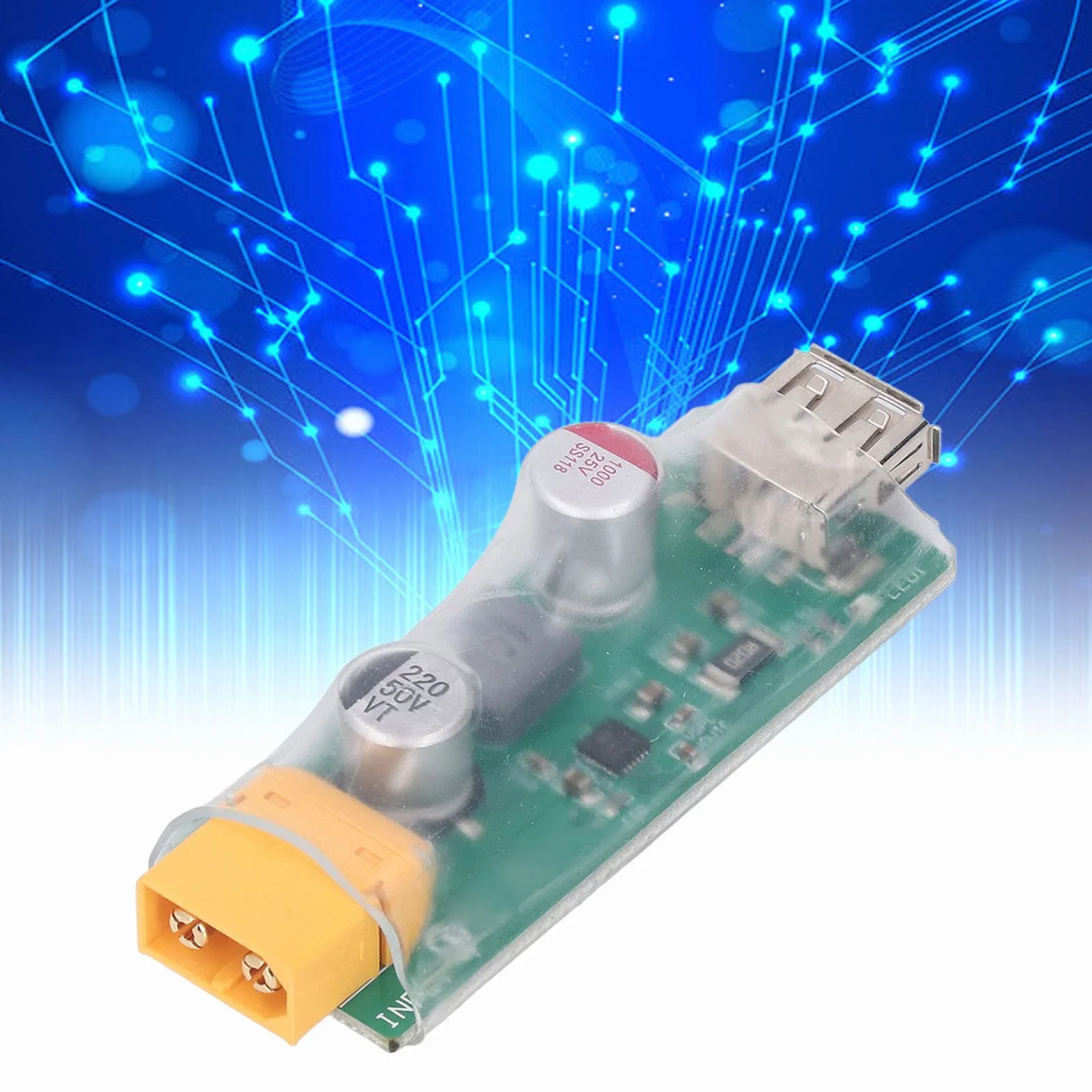 Konwerter ładowania XT60 na USB Multi Protection 3 Interfejsy PCB Moduł Konwersji