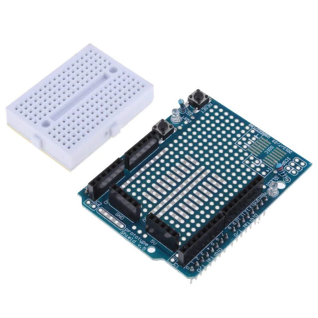 Hailege 2 szt. UNO R3 Proto Shield Expansion Board z SYB-170 Mini Breadboard oparty na Arduino UNO R3 ProtoShield