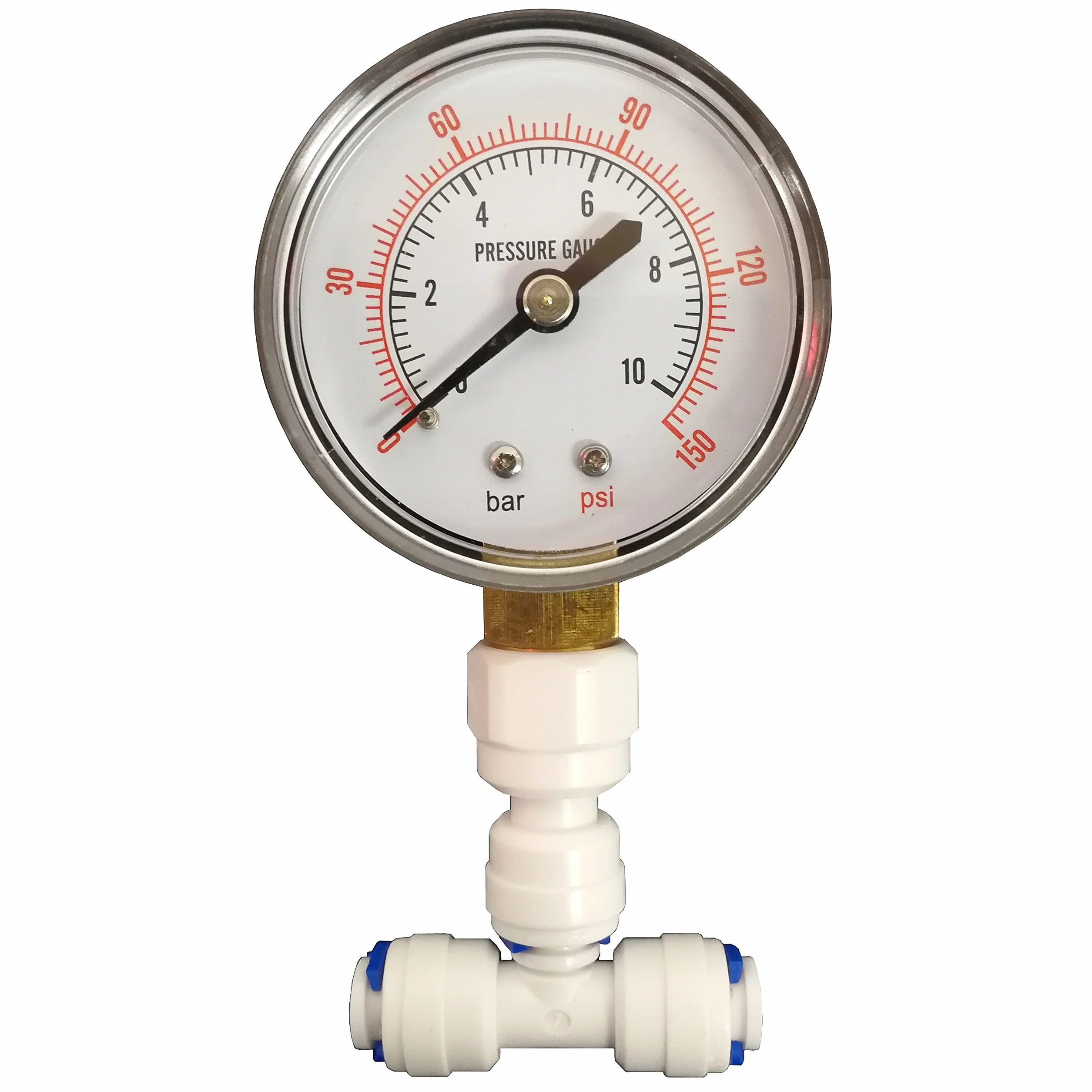 Manometr do wodnych systemów RO i krajowych odwróconej osmozy z przyłączem 1/4" za pomocą Finerfilters