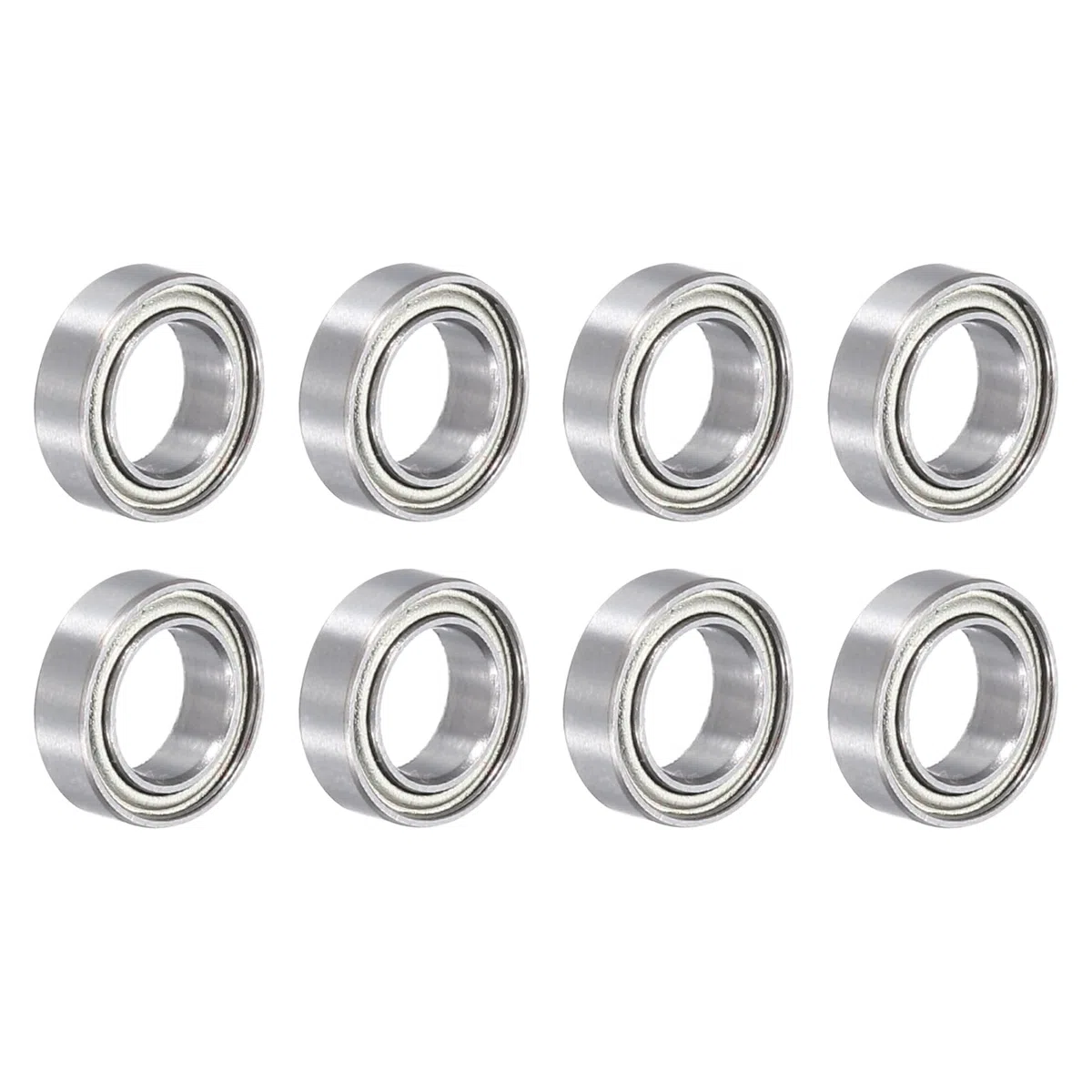 QUARKZMAN 8 szt. Łożyska kulkowe głęboko gardło Mr106Zz Z2 6 x 10 x 3 mm stal chromowana o wysokiej zawartości węgla podwójnie ekranowana metalowa łożyska precyzyjne, P0 (ABEC1)