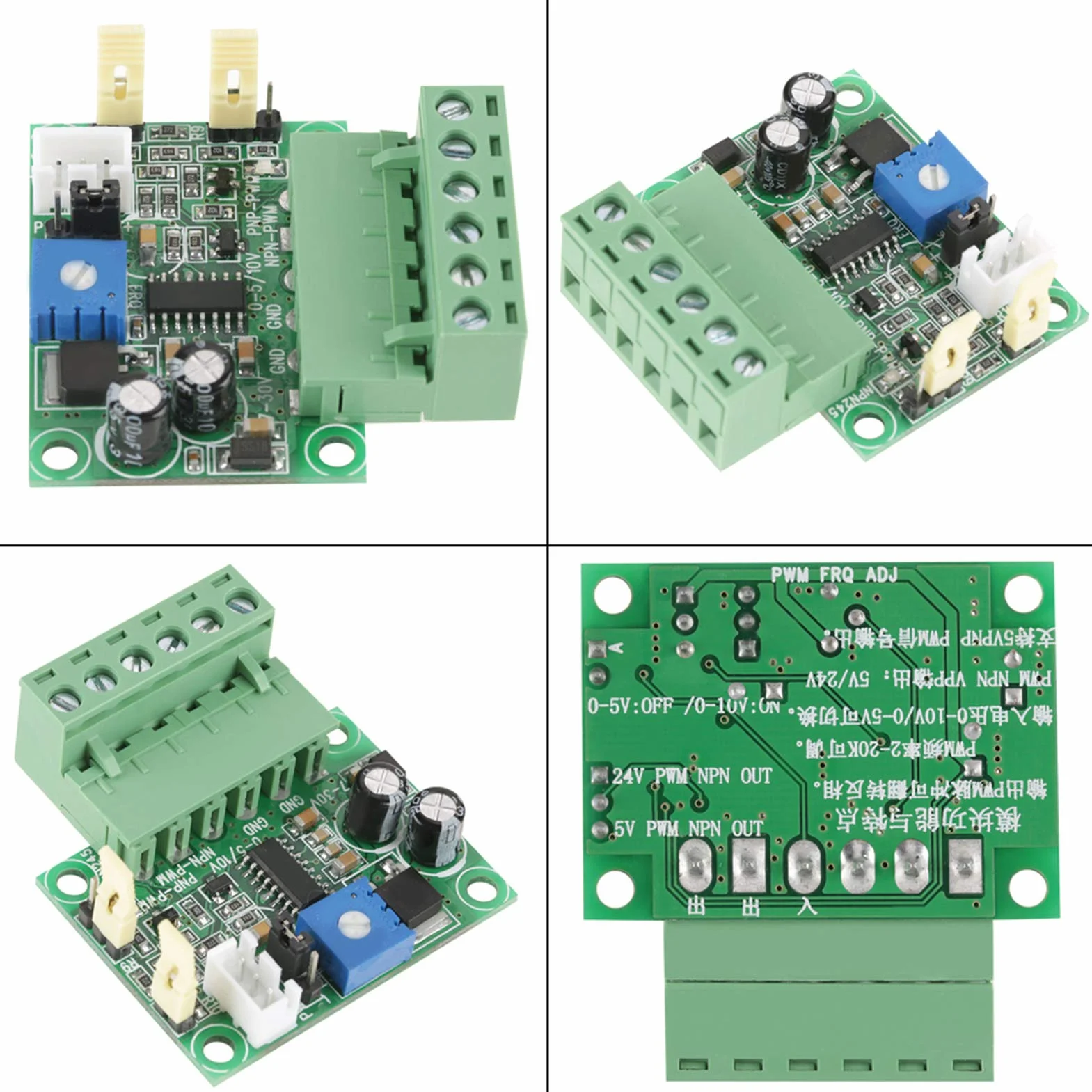Konwerter Napięcia PWM 0-10 V, Moduł Sygnału Wejścia Analogowego, Wyjście PWM 2-20 kHz, PNP/NPN 5-24 V
