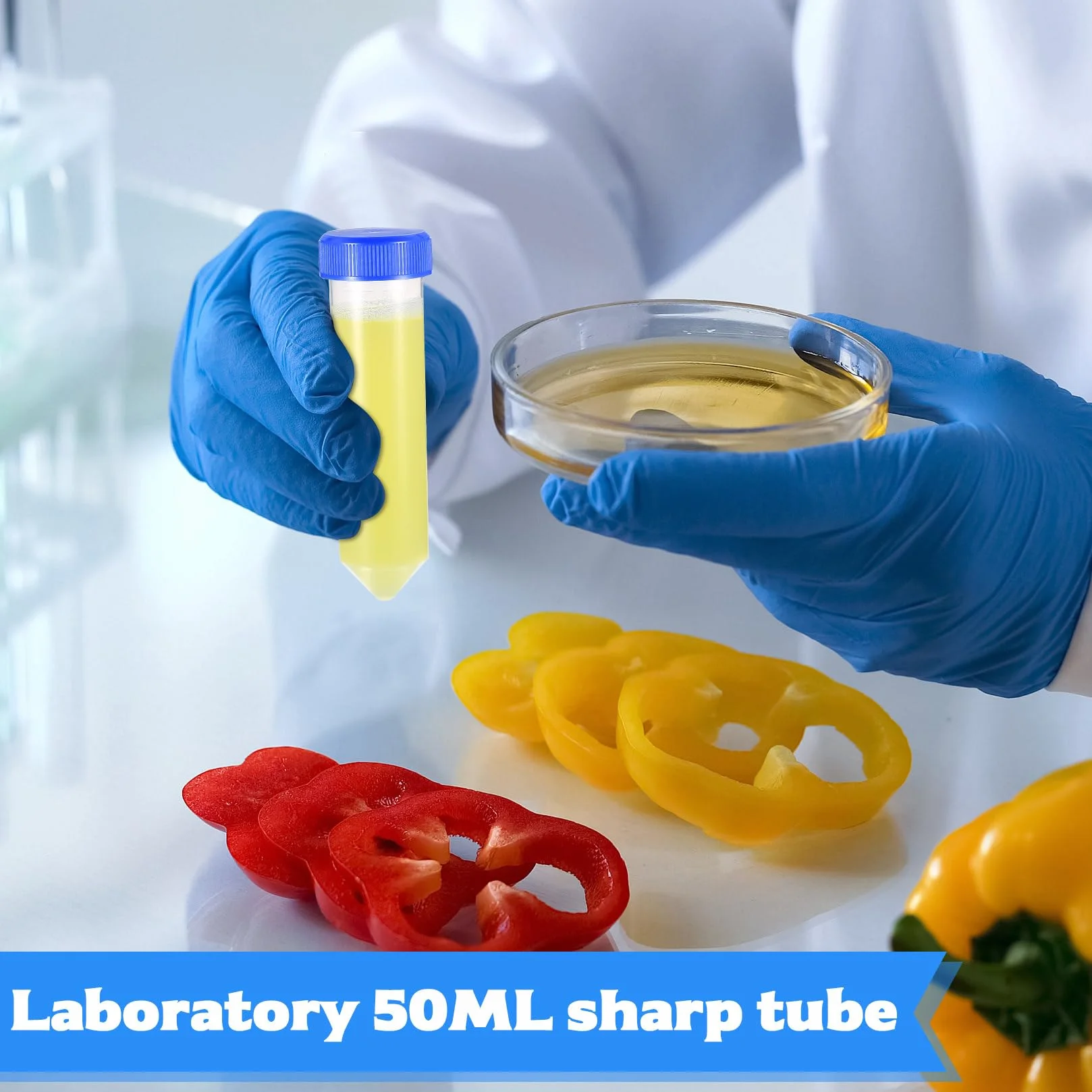 26 sztuk 50ml plastikowych probówek z zakrętkami, probówki wirówkowe 50ml, puste pojemniki na próbki z zakrętką, pojemniki na próbki do laboratorium, płynów, przypraw, z naklejkami