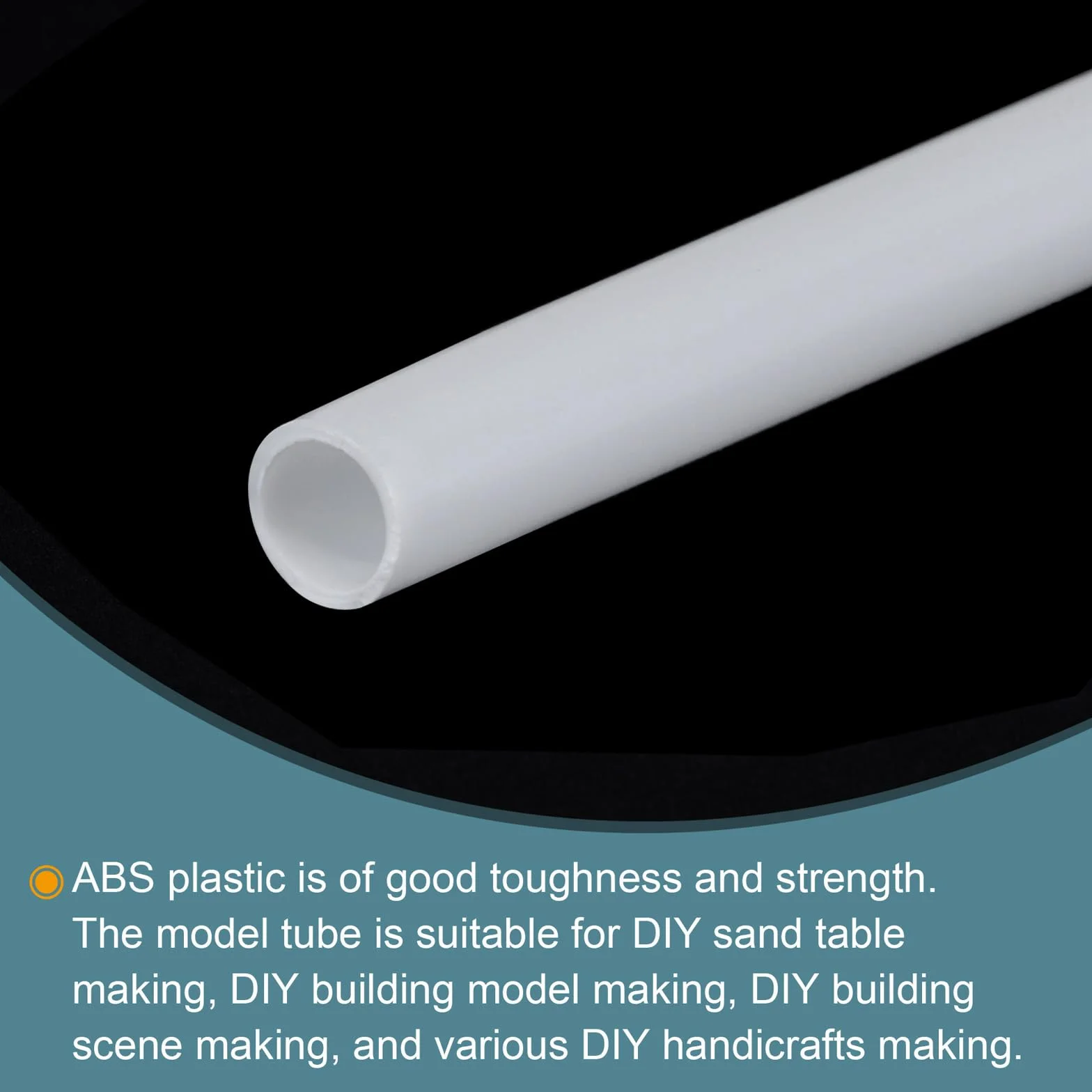 QUARKZMAN Rury plastikowe ABS okrągła 5 mm x 250 mm biała do modelowania architektonicznego