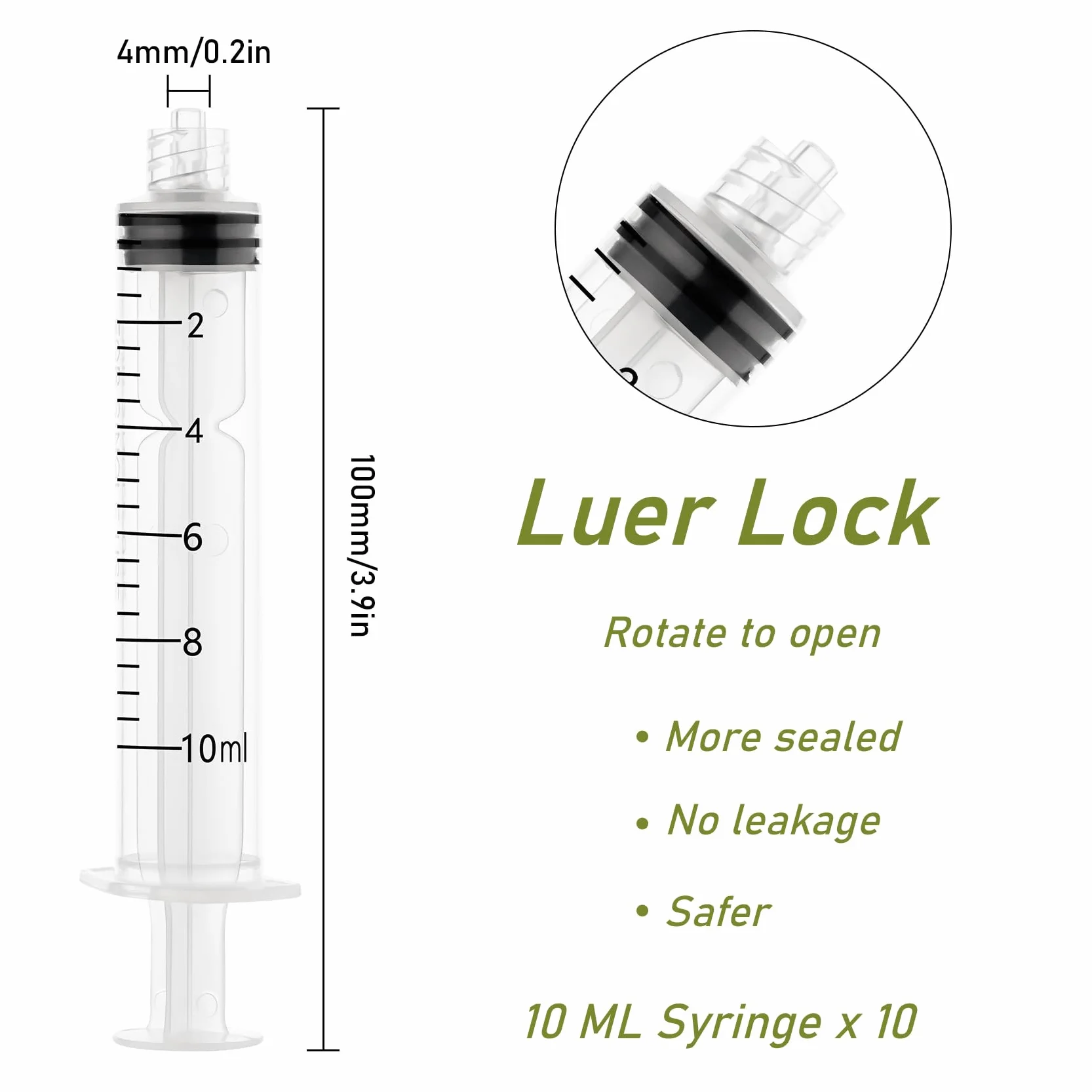 Strzykawka do kleju, 10 ml, końcówka Luer Lock, 14 Ga, 16 Ga, igła z nasadkami, aplikator kleju do kryształków górskich, obróbki drewna, farb, klejów, oleju, tuszu, tapet
