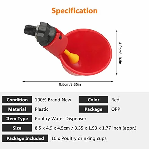 Automatyczne poidła dla drobiu Plastikowa miska na wodę dla kurczaka Podajnik wody dla ptaków Przepiórka Gołąb Kurczak