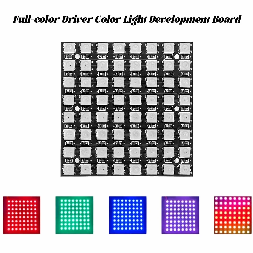 Panel matrycowy LED WS2812 5050 RGB DC 5V CJMCU-8x8 moduł sterownik Raspberry Pi Arduino 4 szt.