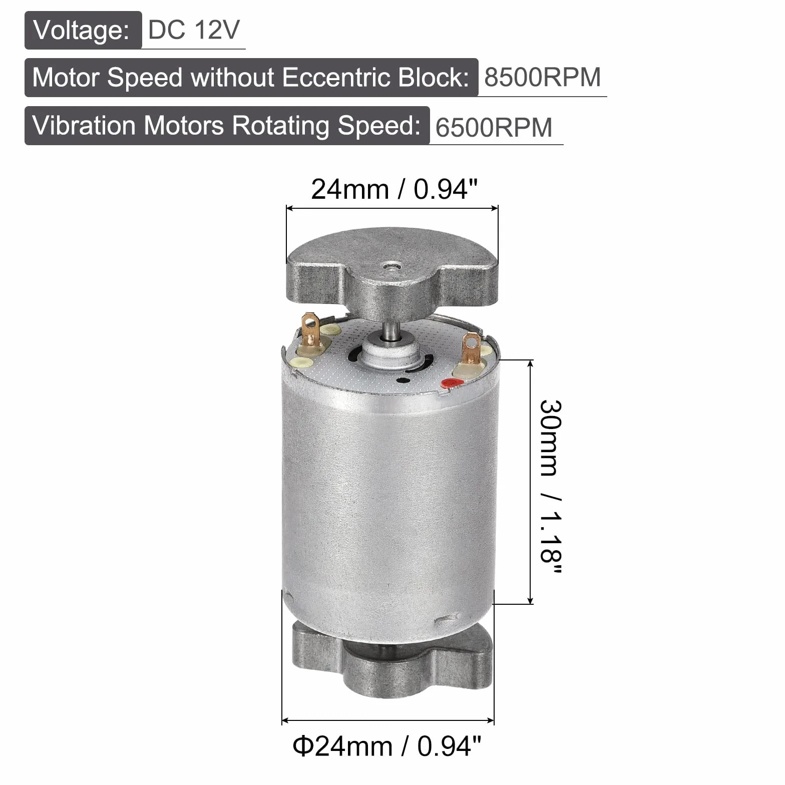 sourcing map Silnik wibracyjny DC 12 V 6500 obr./min do domu DIY Masażer