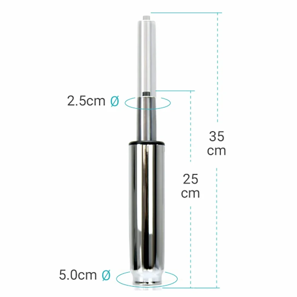 Waytex 78156 cylinder gazowy do fotela, metalowy, chromowany/srebrny, 5 x 5 x 20 cm