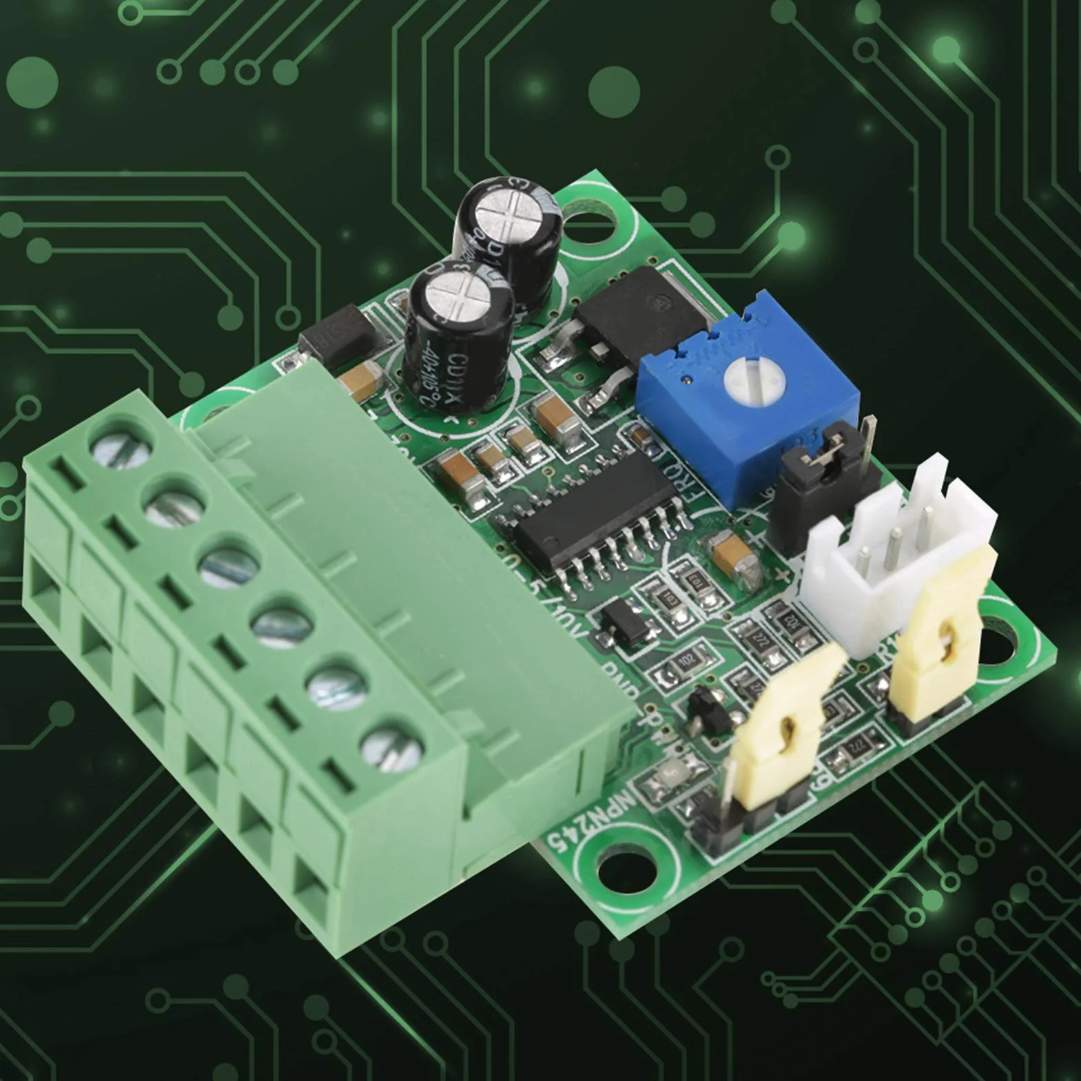 Analogowy Konwerter Napięcia PWM 0-5V/0-10V do Sygnału PWM 2kHz-20kHz, Moduł Sterowania Prędkością Silnika z Wejściem Analogowym 0-100%