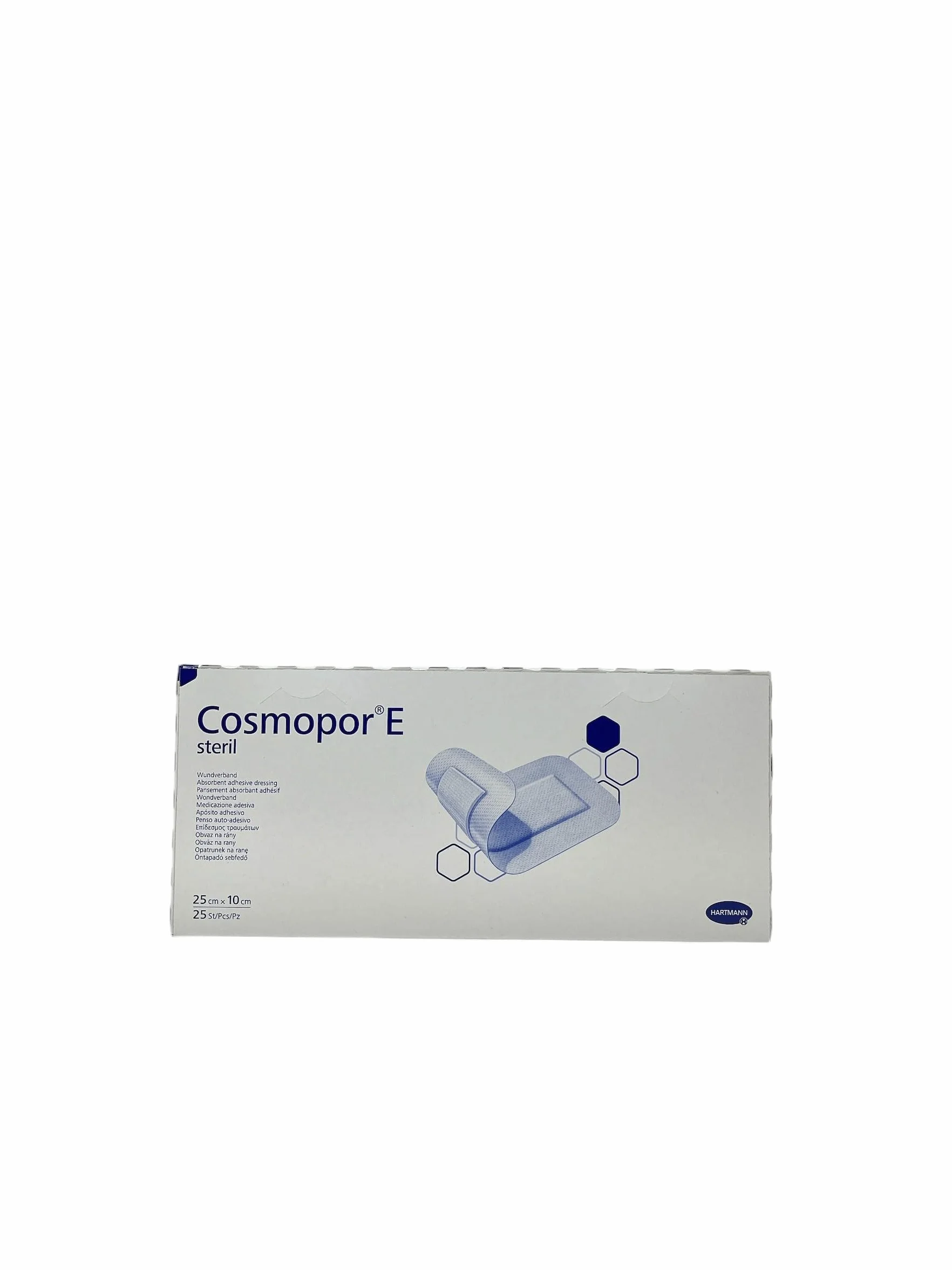 Cosmopor E sterylne samoprzylepne bandaże na rany 25 cm x 10 cm x 25 chirurgiczne cięcia poparzenia