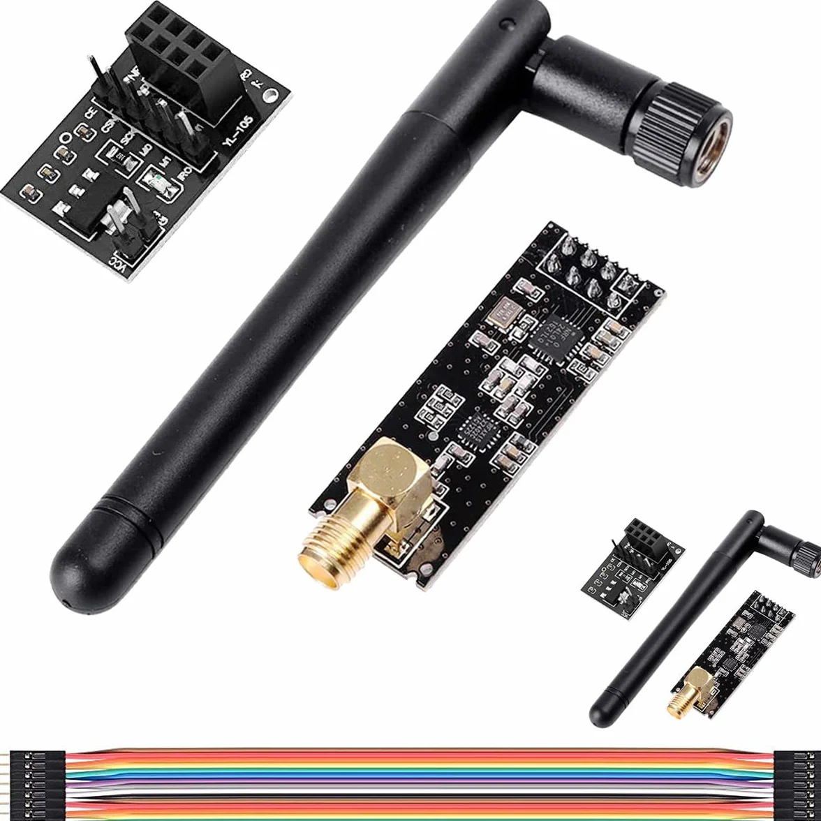 Moduł bezprzewodowy NRF24L01+PA+LNA 2,4 GHz 1100 m bezprzewodowy moduł nadawczo-odbiorczy RF z anteną SMA 3,3 V moduł bezprzewodowy adapter do Arduino