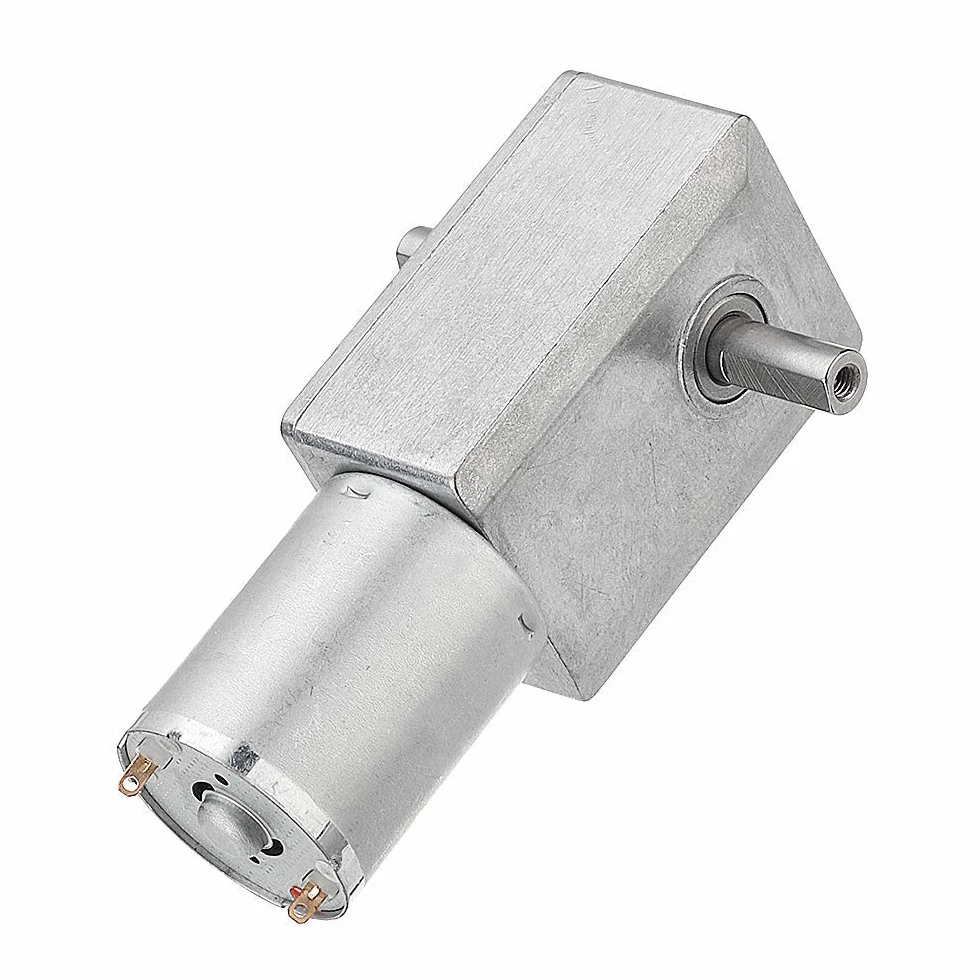 DollaTek JGY-370 DC 12V 150RPM Podwójny wał przekładnia ślimakowa motoreduktor samoblokujący