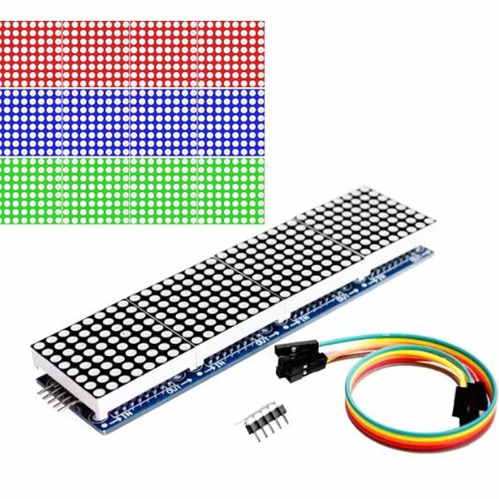 8x32 Dot Matrix pojedyncze niebieskie światło MCU sterujące LED moduł wyświetlacza do Arduino/MCU/51/AVR/STM32/Raspberry Pi