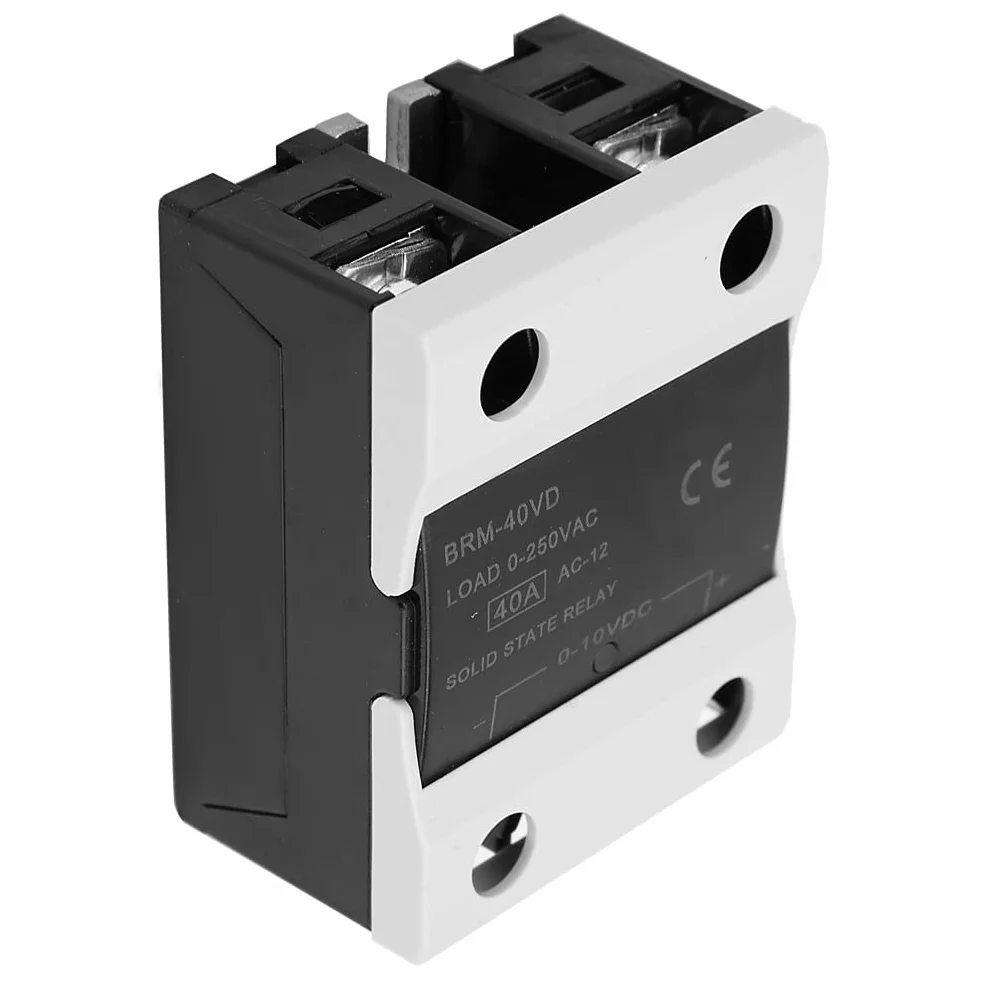 Solid State Relay SSR Jednofazowy DC na AC Jednofazowy plastikowy przekaźnik pokrywy 40A DC 0 do 10V AC 0 do 250V