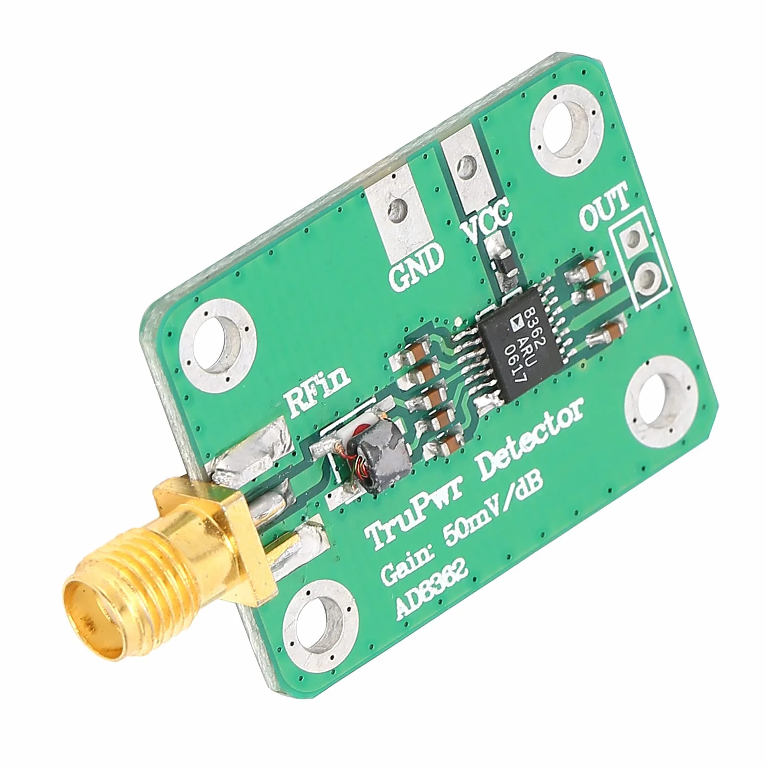 Moduł detektora logarytmicznego RF do mikrofalówki True Power AD8362, moduł wykrywania mocy, moduł miernika siły sygnału 50 Hz-3,8 GHz