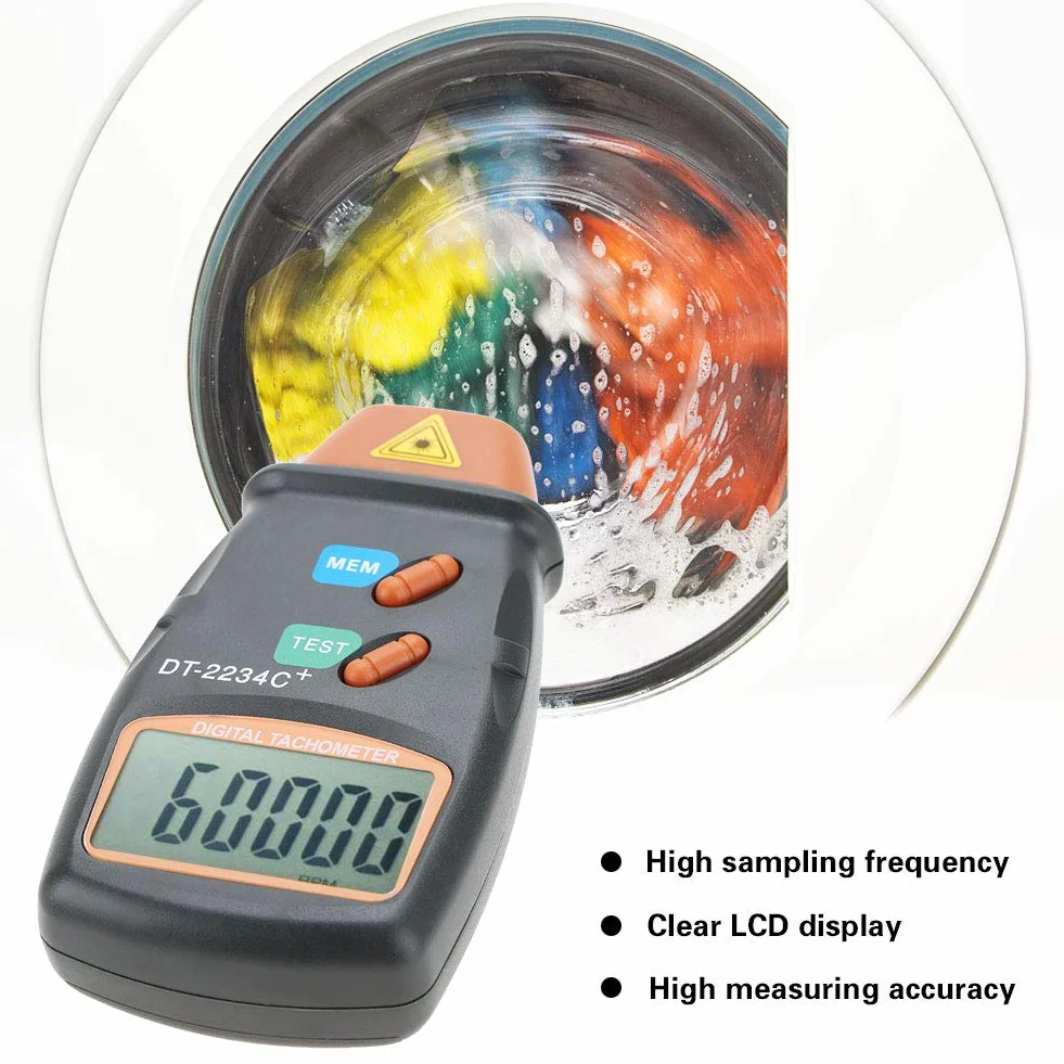 Jectse Obrotomierz cyfrowy LCD 18 mm 2,5-99 999 obr/min do silników