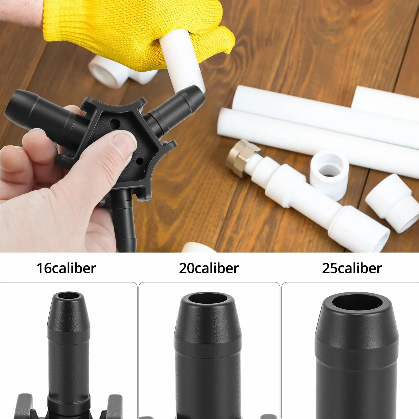 QWORK® Kalibrowarka do rur wielowarstwowych o średnicy 16/20/25 mm | Ergonomiczna konstrukcja i wytrzymałe materiały