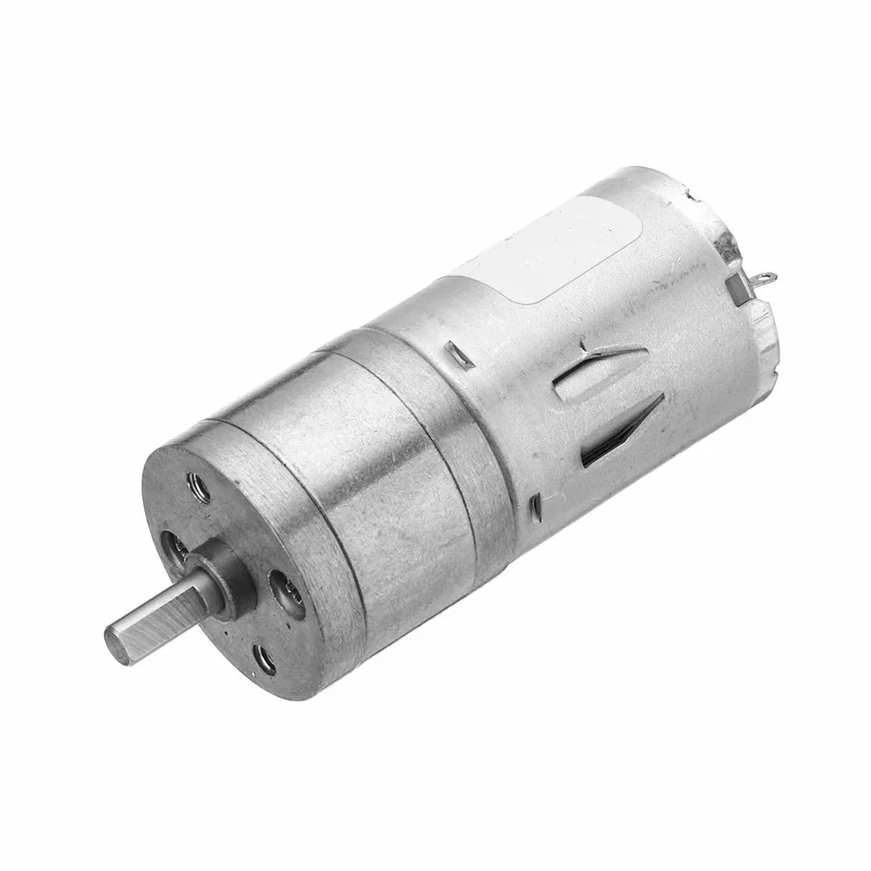 DollaTek 25GA370 DC 12 V 130 obr./min silnik redukcji przekładni z uchwytem montażowym i kołem