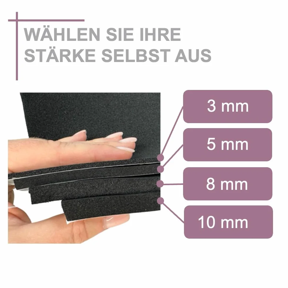 sarian® Paski z gumy piankowej z jednostronną warstwą klejącą – możliwa długość do 10 m i grubość 10 mm | izolacja | materiał izolacyjny | taśma uszczelniająca | EPDM