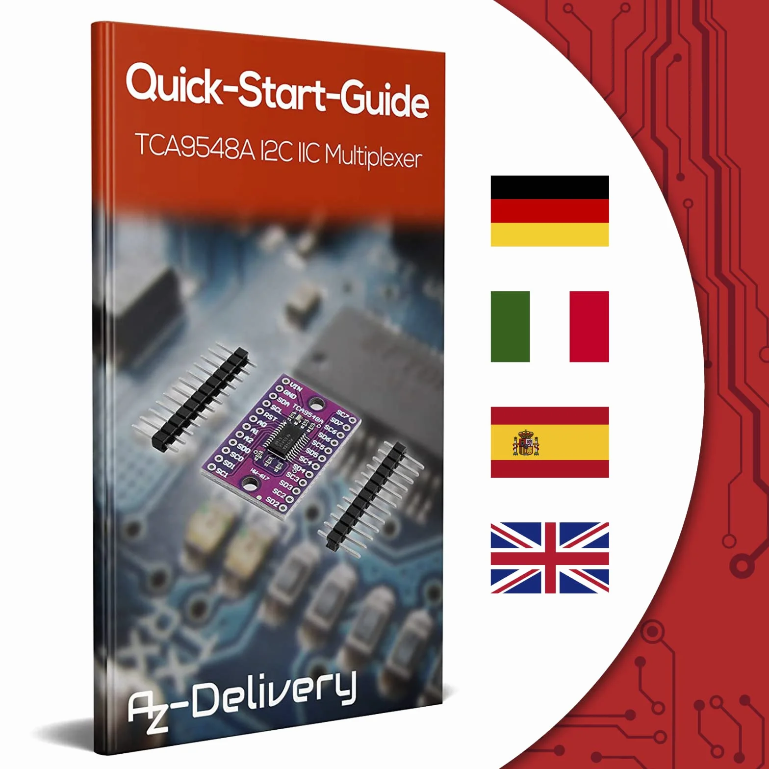 AZDelivery PCA9548A I2C 8-kanałowy multiplekser kompatybilny z Arduino