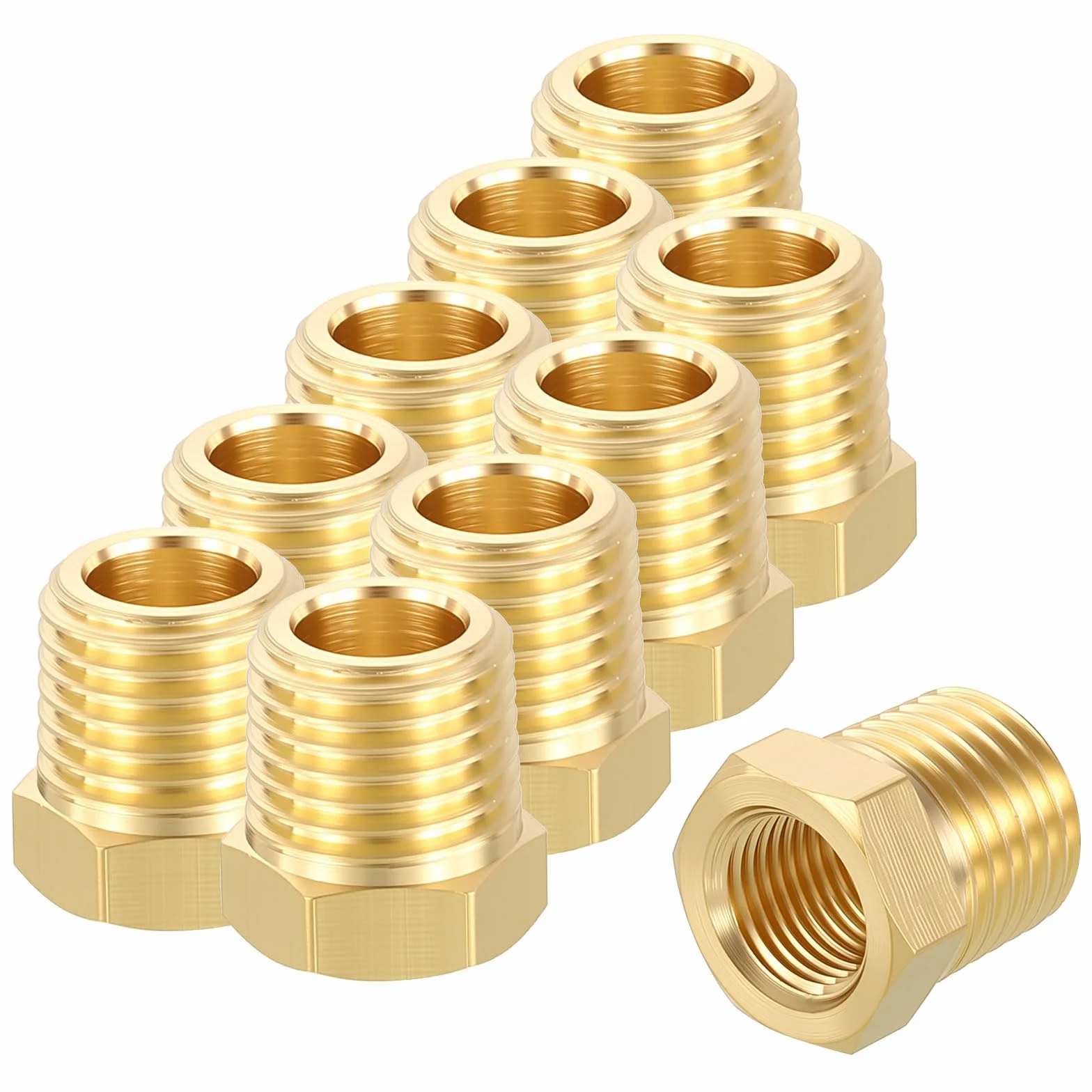 10 sztuk adapterów męskich na żeńskich, 1/10.2 cm MNPT x 1/20.3 cm FNPT