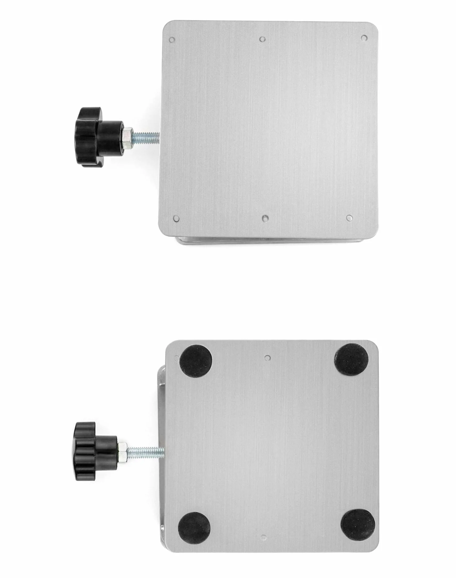 QWORK® Laboratoryjna platforma podnosząca, laboratoryjny podnośnik nożycowy ze stali nierdzewnej 100x100mm do eksperymentów, maksymalne obciążenie 5KG