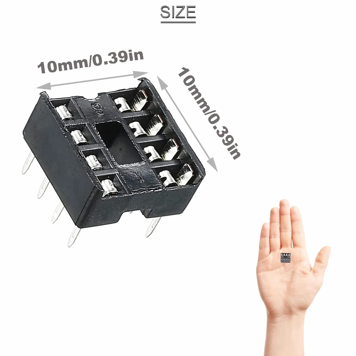 Cokół 8-biegunowy DIP-IC 2,54 mm adapter gniazda IC z trzpieniem cynowym do eksperymentów elektronicznych
