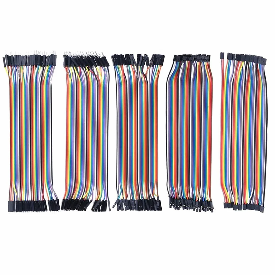 Hailege Jumper Wires 200 sztuk/5x40Pin Dupont Wire Assortment Kit for Breadboard Prototype Board męski na żeński