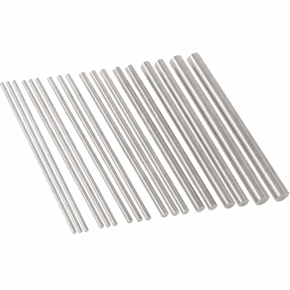 Glarks 18 Stück Edelstahl Solid Rund Gerade, Runde Stange, Rod Drehbank Lager Sortiert für DIY Craft Werkzeug, Durchmesser 2,5-8mm Länge 100mm