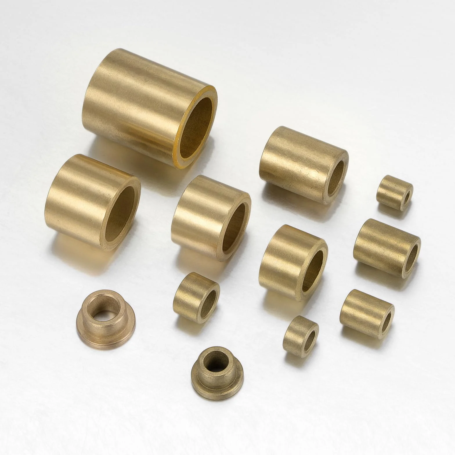 QUARKZMAN 12 szt. Łożyska tulejowe (proste) 6 mm otwór x 10 mm średnica zewnętrzna x 10 mm długość, samosmarujące spiekane brązowe tuleje