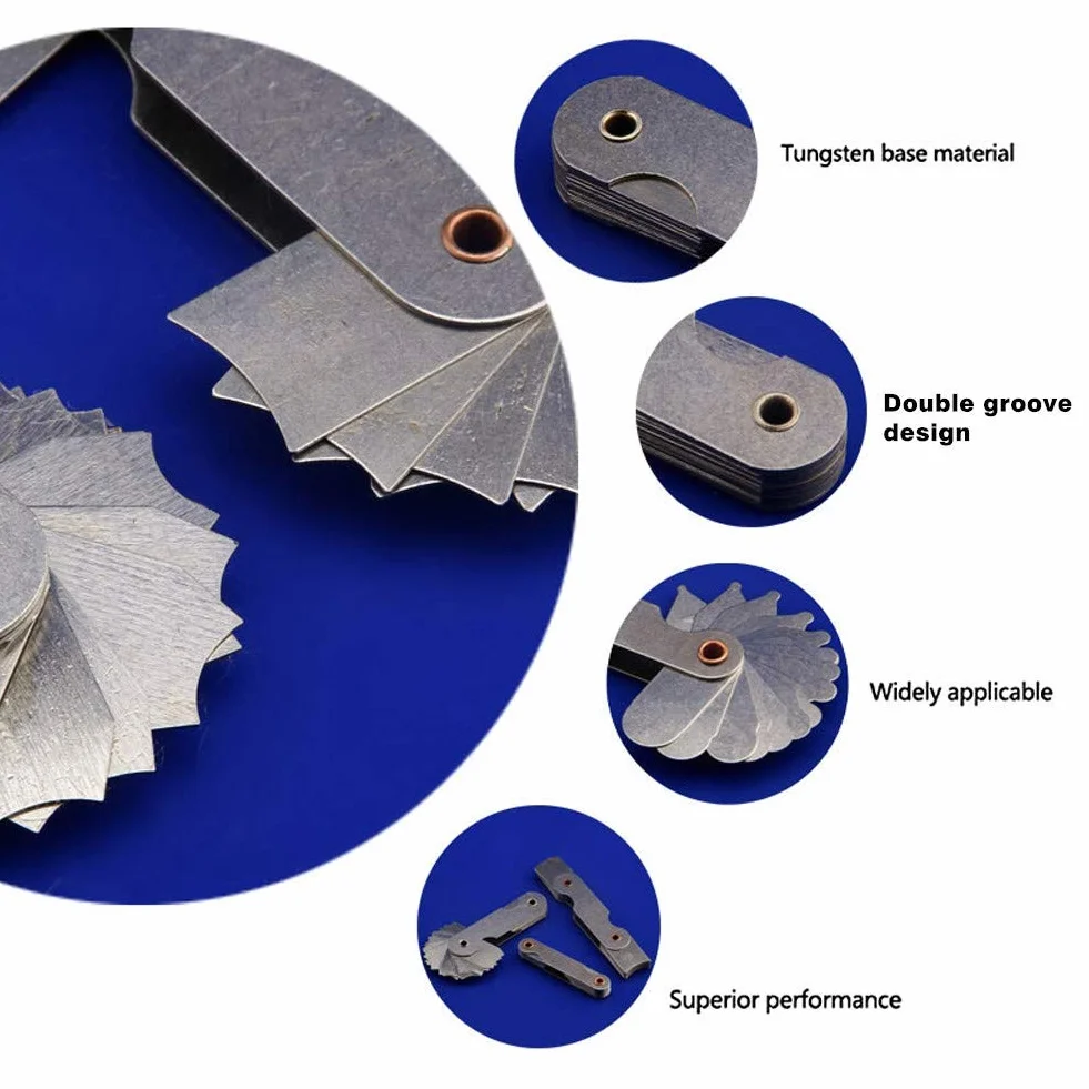 Edelstahl Radius Leiste Konkaven Konvexen Messwerkzeug R0.3-1.5 R1-6.5 R7-14.5 R15-25