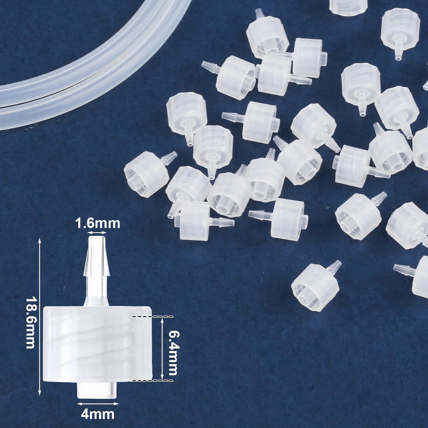 30szt. Luer Lock 1/16", Przezroczysty M?ski Z??cze Luer Lock Adapter Strzykawki do Adapter ??cznika Strzykawki(1,6mm)