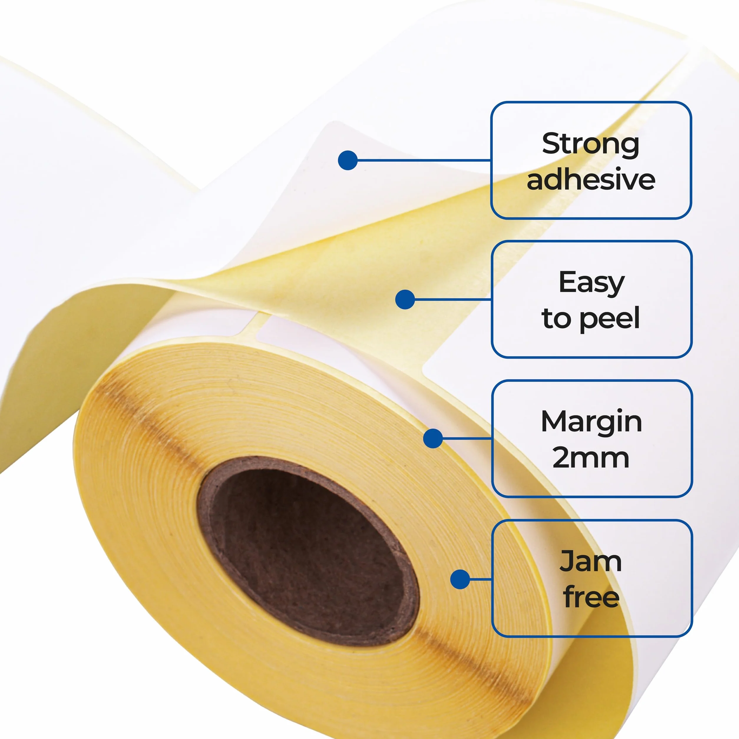 Etykiety termiczne na rolce 70 x 40 mm 1000 sztuk białe samoprzylepne