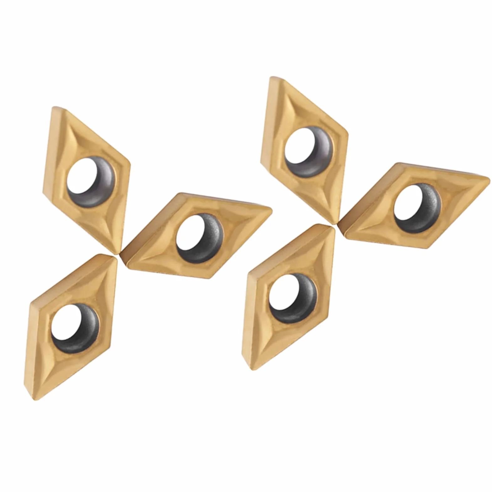 10 sztuk diamentowe frezy z węglika wolframu CNC wymienne tokarki frezarskie wkładki tokarskie z pudełkiem DCMT070204 US735 DCMT51.51 do stali