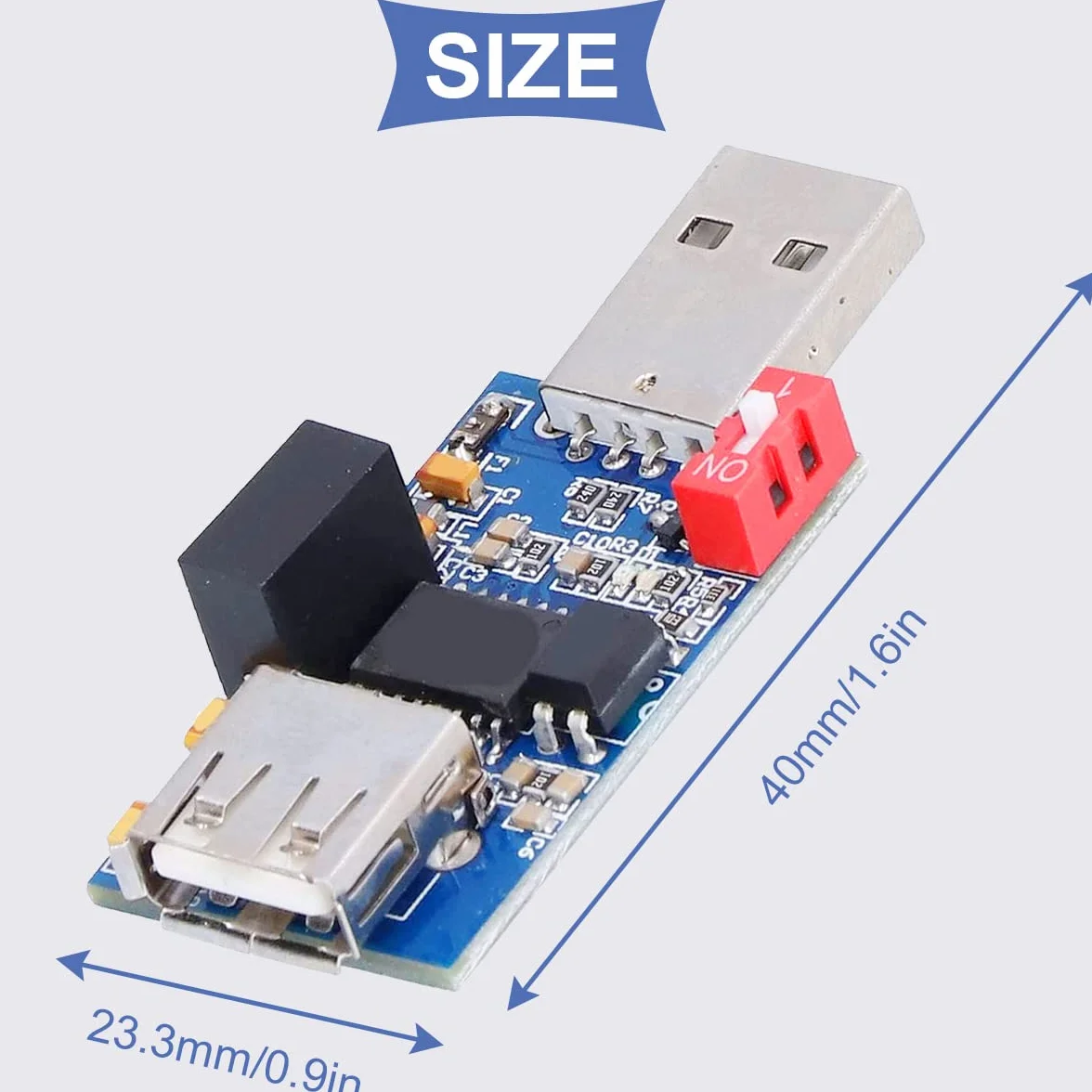 ADUM3160 Moduł izolatora USB, płyta izolatora USB na USB 1500 V, moduł izolatora napięcia, bez sterowników, obsługa Plug-and-Play, 12 Mbit/s 1,5 Mbit/s z kablem USB