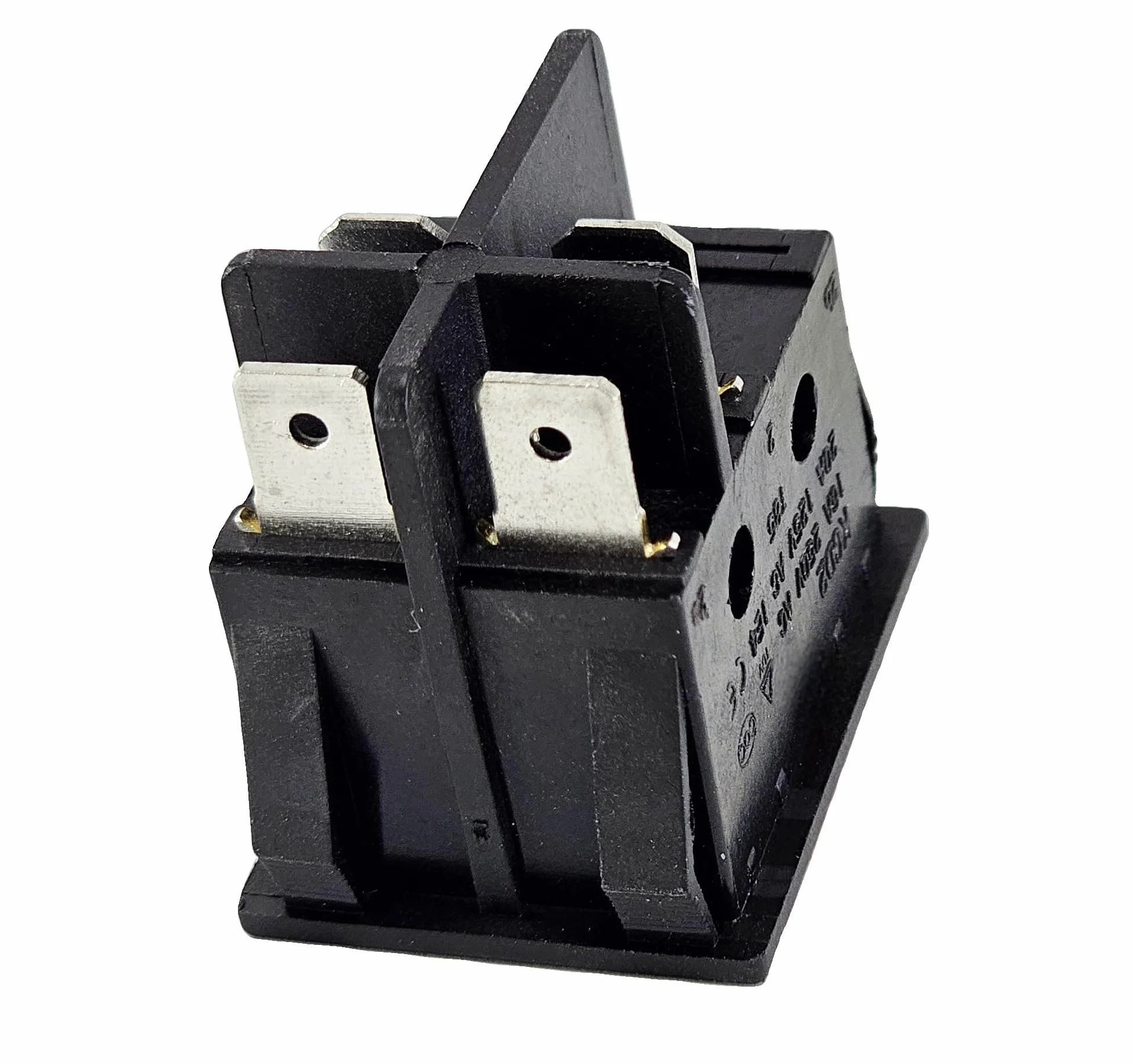 Włącznik kołyskowy 2-biegunowy 4-pin 16A 250V 28,5x21,9mm zielony z oświetleniem