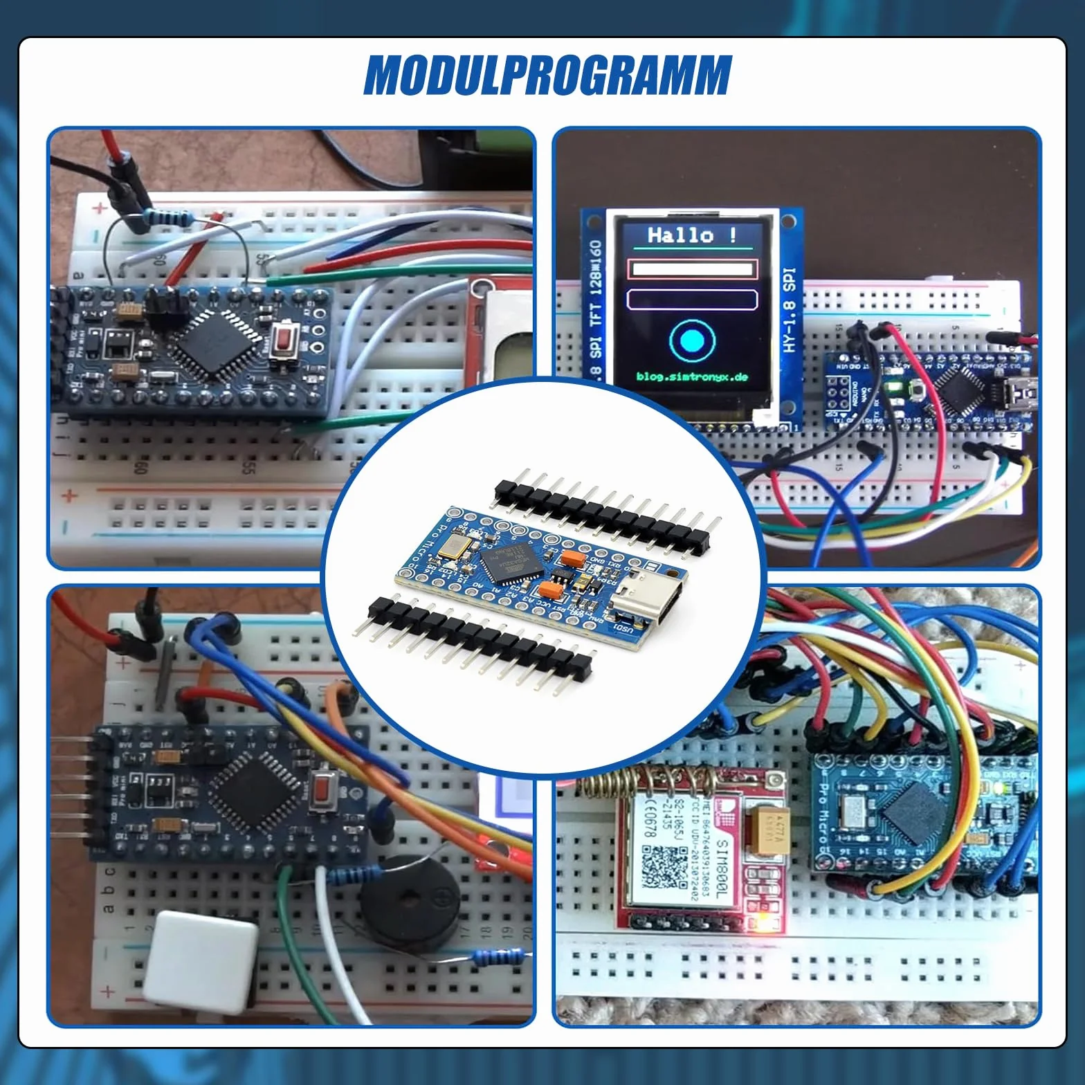 Mikrokontroler Pro Micro 32U4 5V 16 MHz płytka rozwojowa USB-C kompatybilny z Arduino
