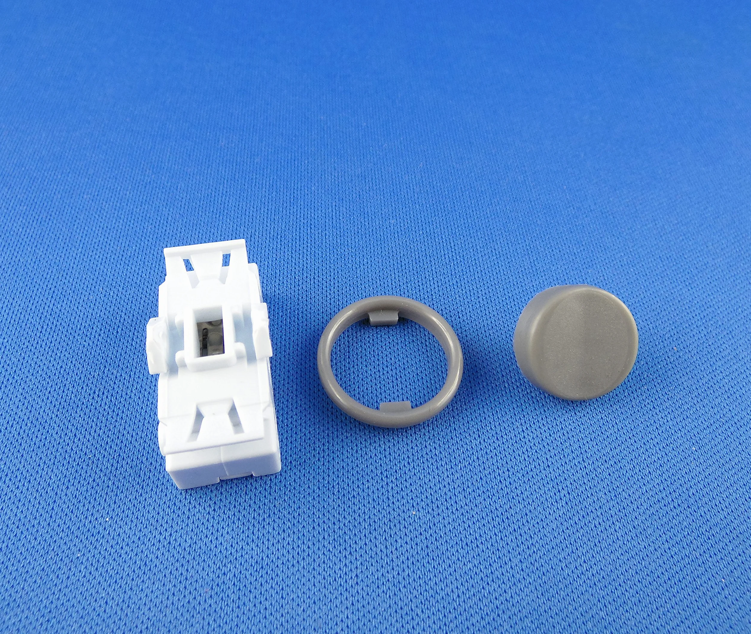 Przełącznik kołyskowy do zabudowy do lampy, przełącznik kołyskowy 2 A, 250 V, szary, pasuje jako wyłącznik zamienny do lamp kuchennych (szary)