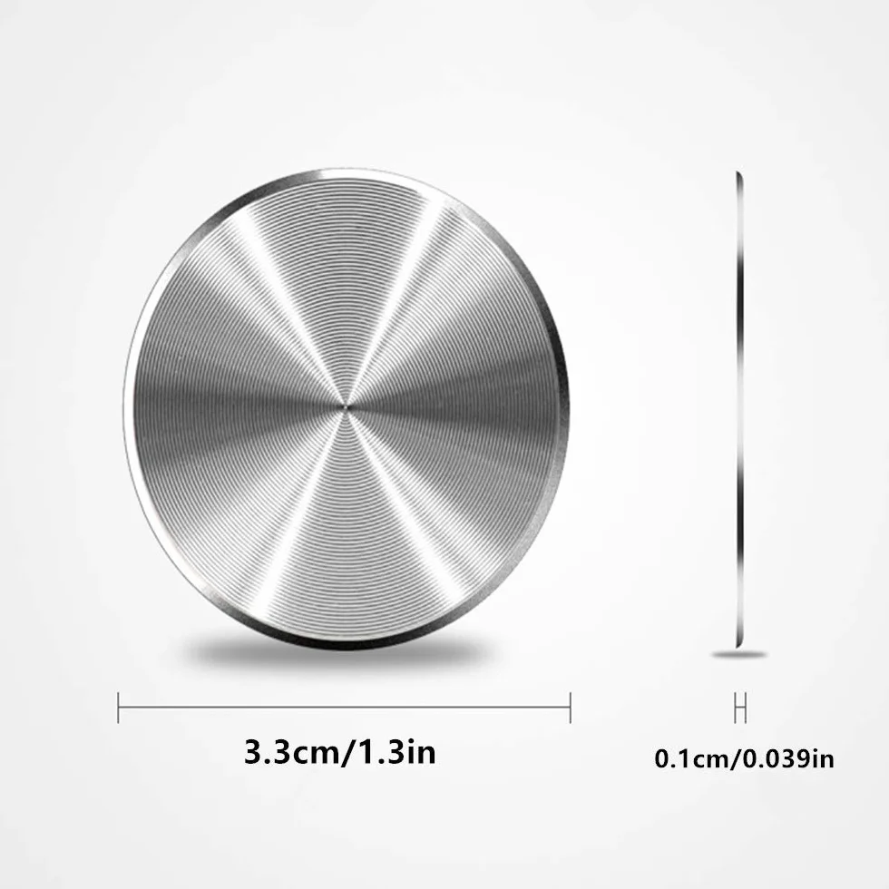 M Mirrwin Metalowy magnes na telefon Magnetyczne ultra cienkie płytki magnetyczne ultracienkie płytki cienkie metalowe naklejki dyski czarne złote srebrne różowe złoto 4 szt. do magnetycznego uchwytu