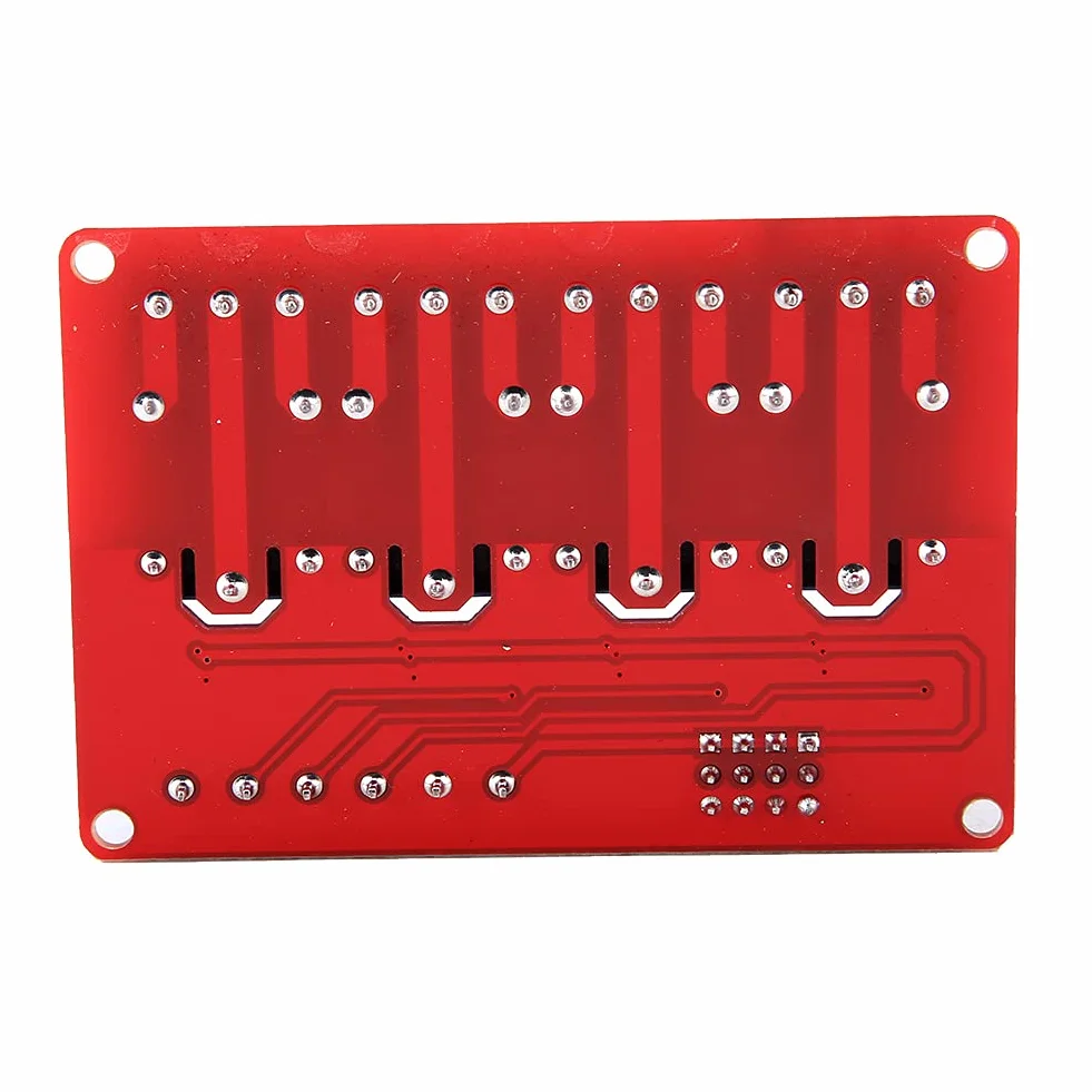 4-kanałowy moduł przekaźnikowy, płytka modułu przekaźnika transoptora Wyzwalacz wysoki i niski 5 V / 12 V / 24 V, 4-kanałowa płytka modułu przekaźnika Wyzwalacz wysokiego i niskiego poziomu (5 V)