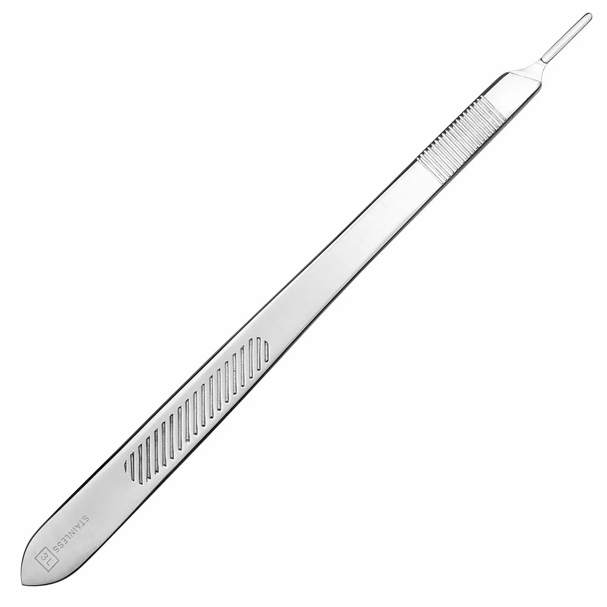 May – uchwyt do skalpela o długości 21 cm – z płaskim uchwytem – figurka nr 3 – uchwyt skalpela – uchwyt na ostrze do jednorazowego ostrza – stal nierdzewna