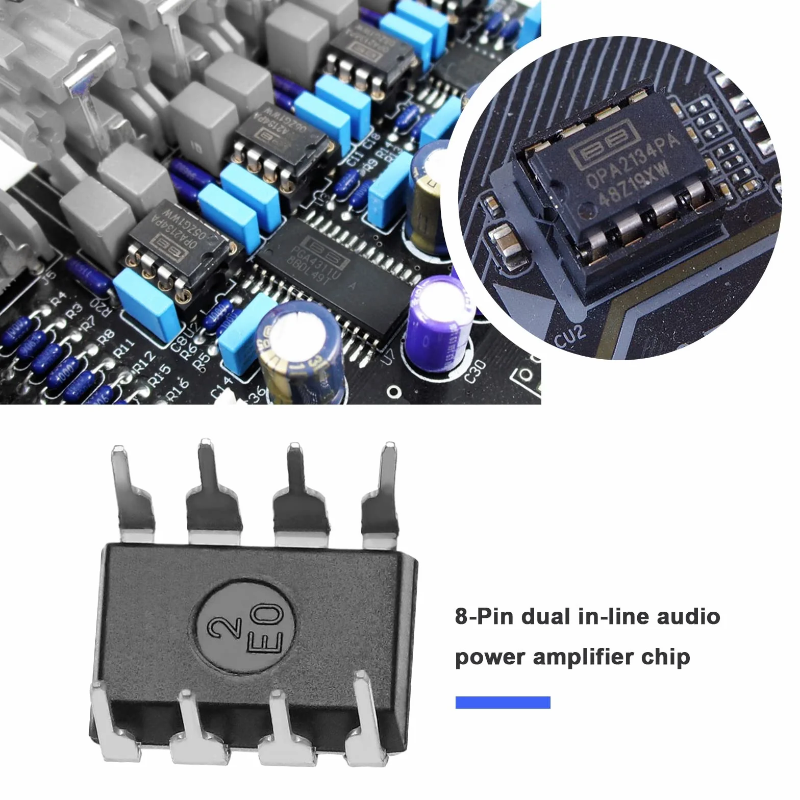 Create idea OPA2134PA wzmacniacz operacyjny 8-pinowy do integratorów Crossover Networks Multimedia Audio 20 V 18 V