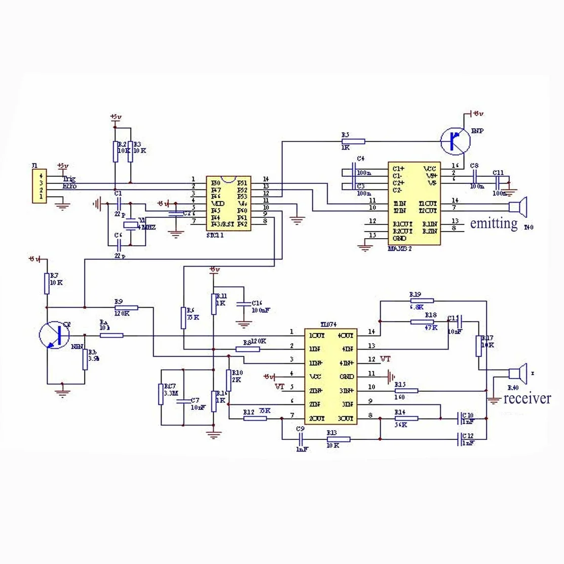 Hailege 5 szt. HC-SR04 Ultradźwiękowy czujnik odległości dla Arduino UNO MEGA Nano 51/STM32