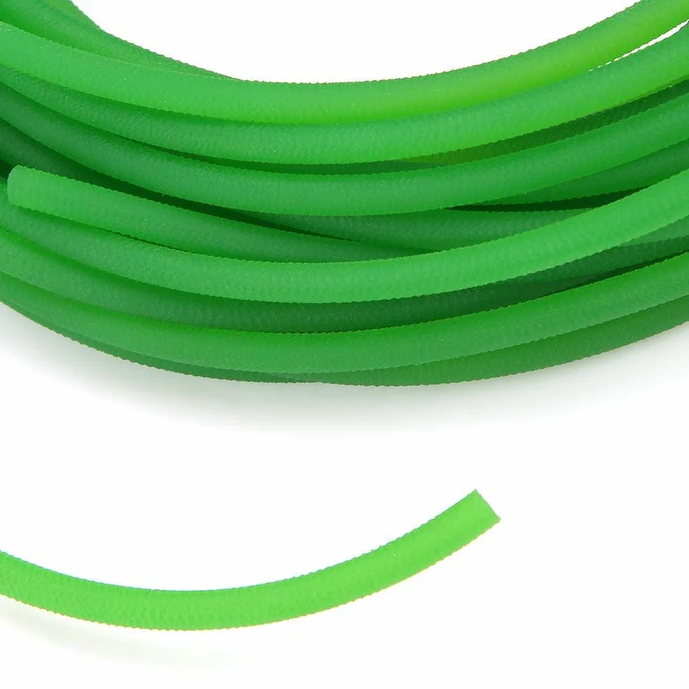 PU Okrągły Pasek Napędowy Szorstka Powierzchnia 4 mm 10 m Zielony